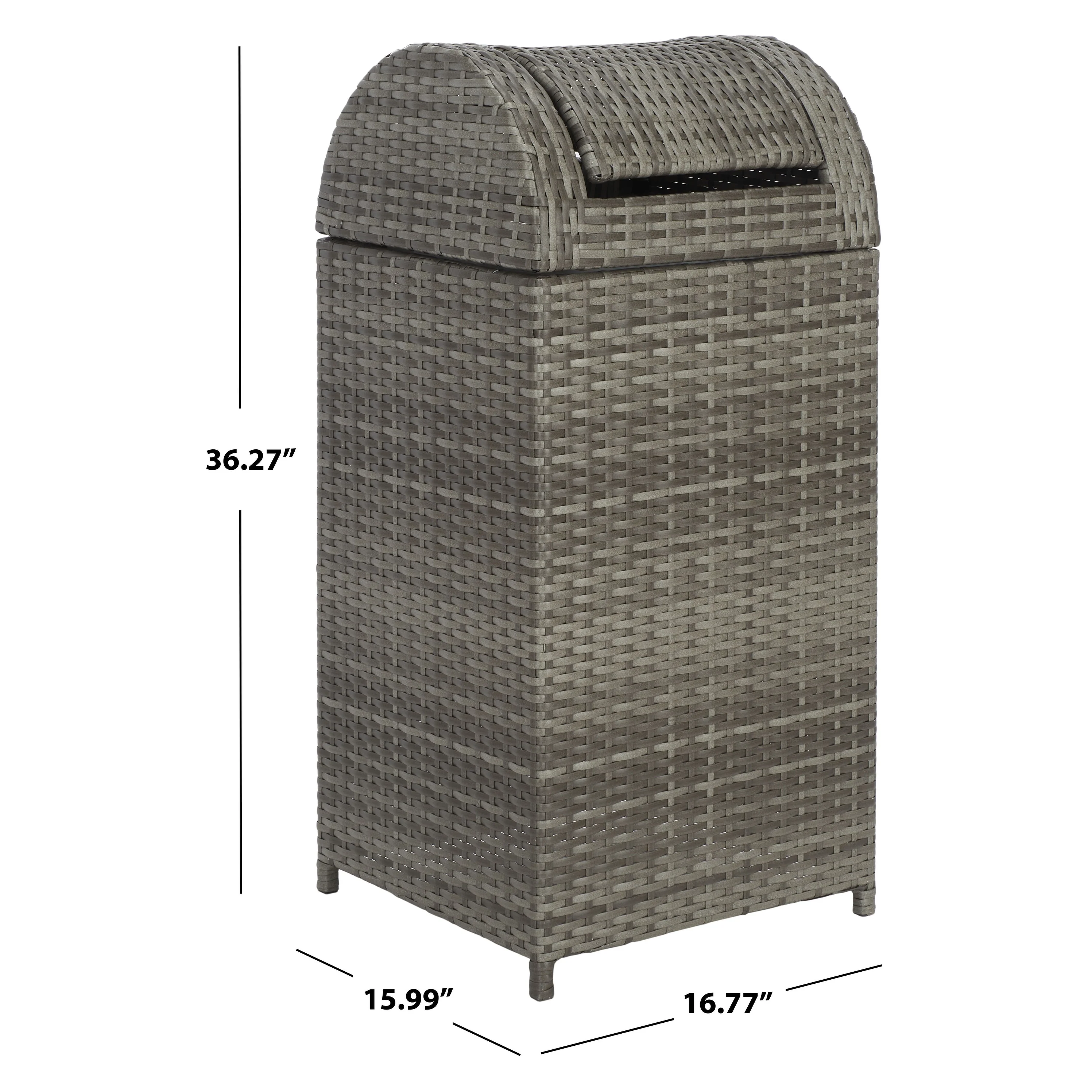 SAFAVIEH Outdoor Karyme Trash Bin (Fully Assembled)