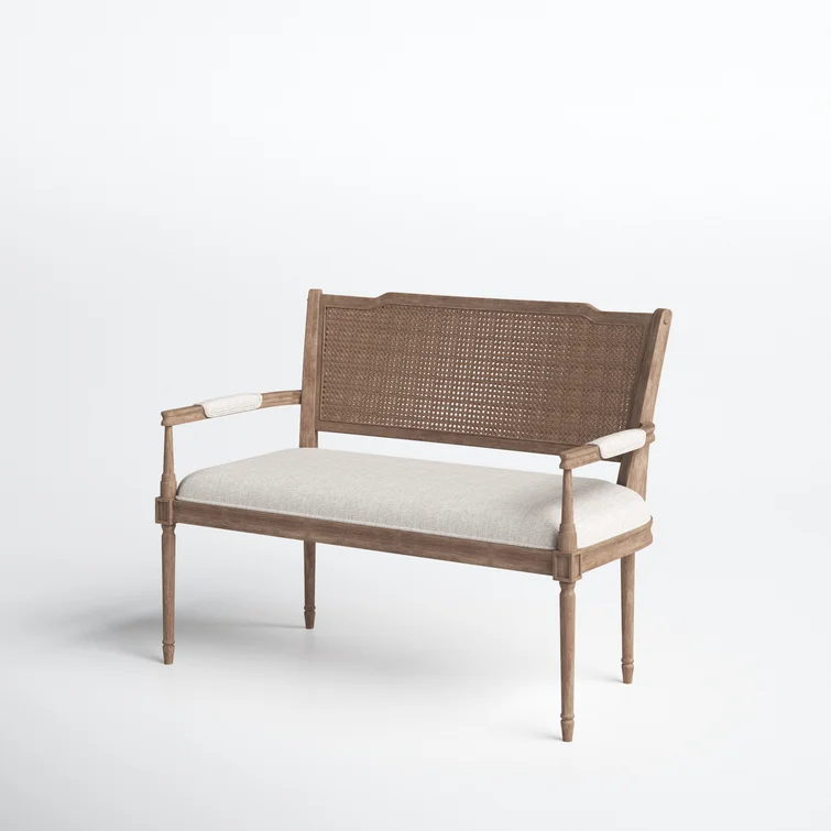 Sandoval Rustic Farmhouse Wood Settee