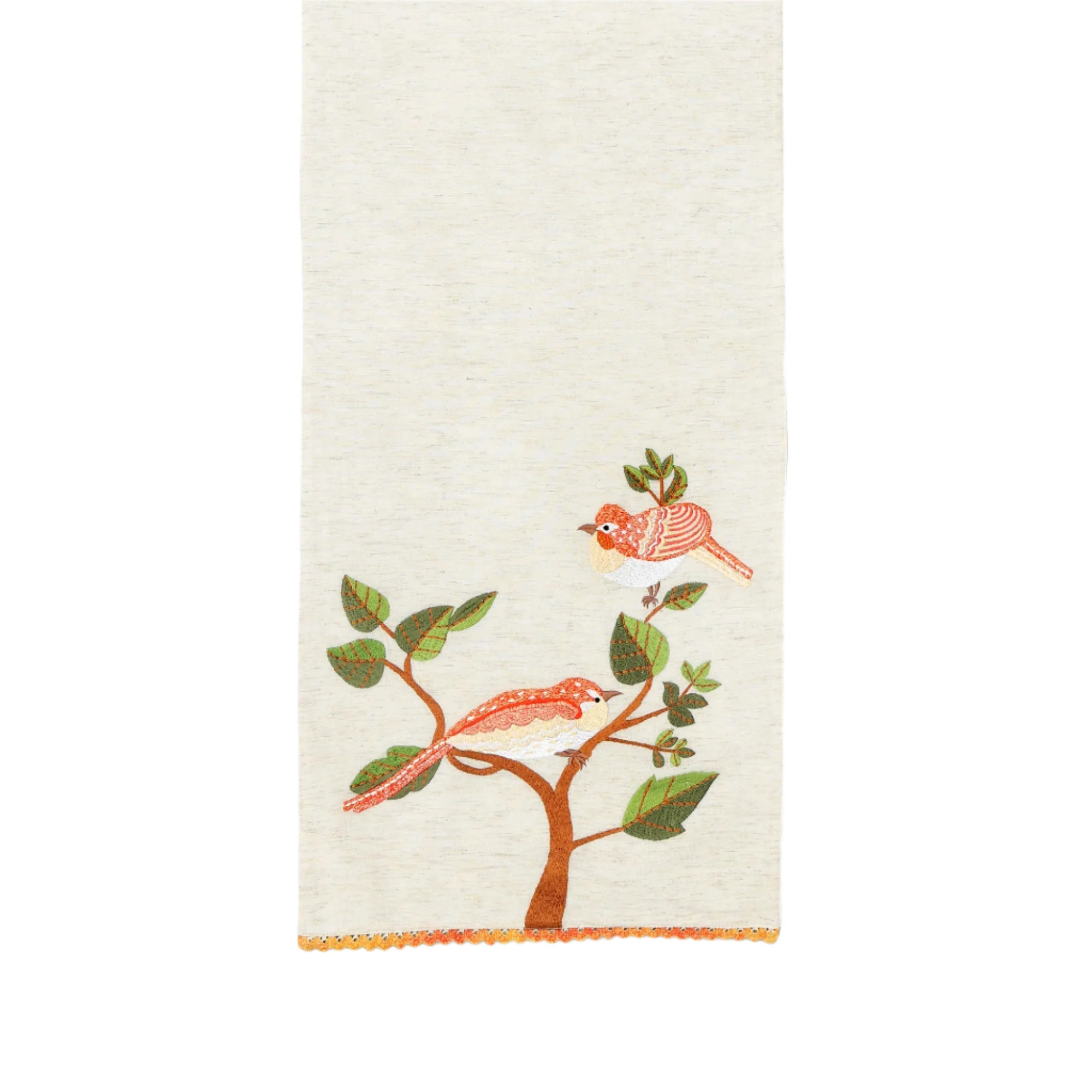 Bird Embroidered Table Runner 72