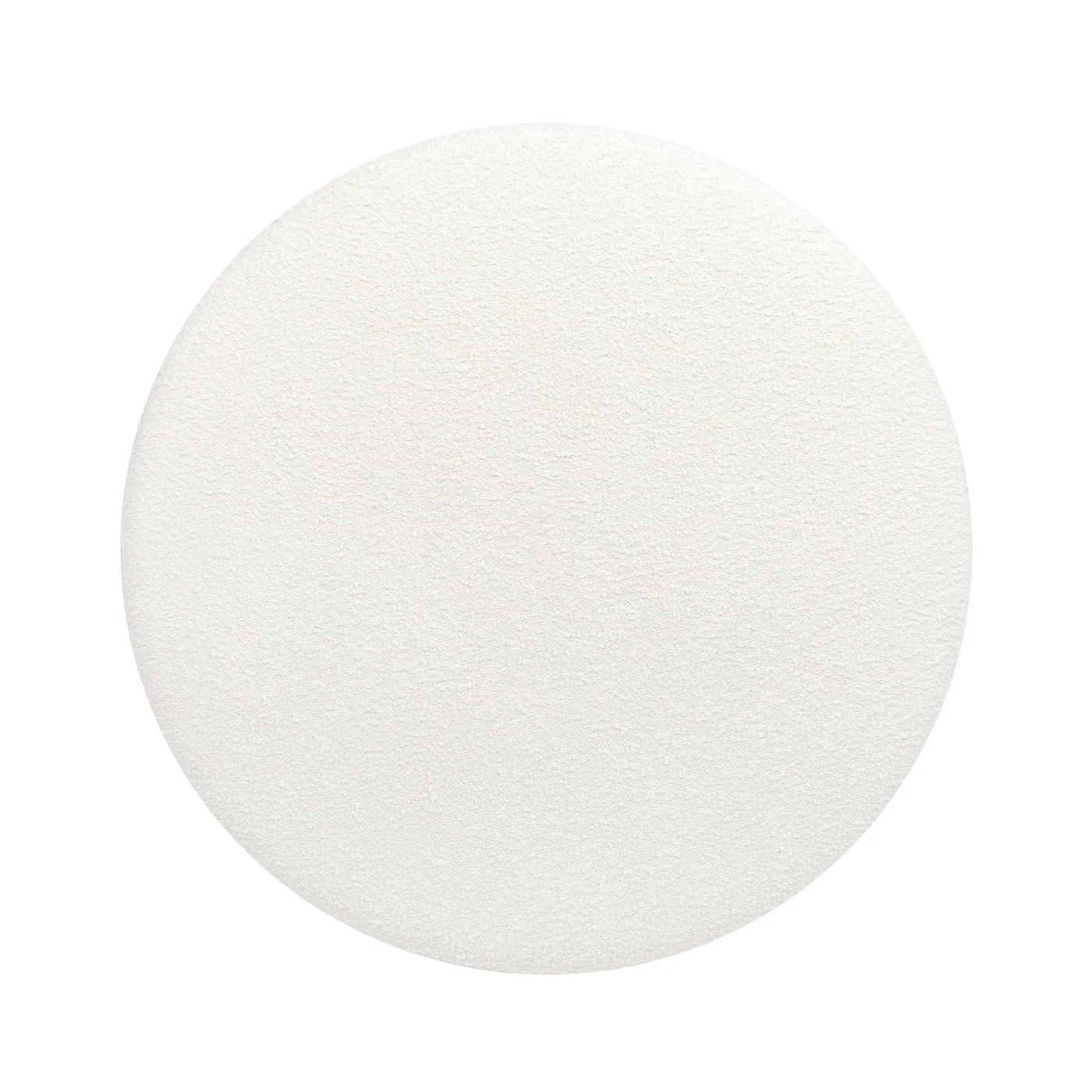 Aviation Round Upholstered Cocktail Ottoman with Natural Wood Base