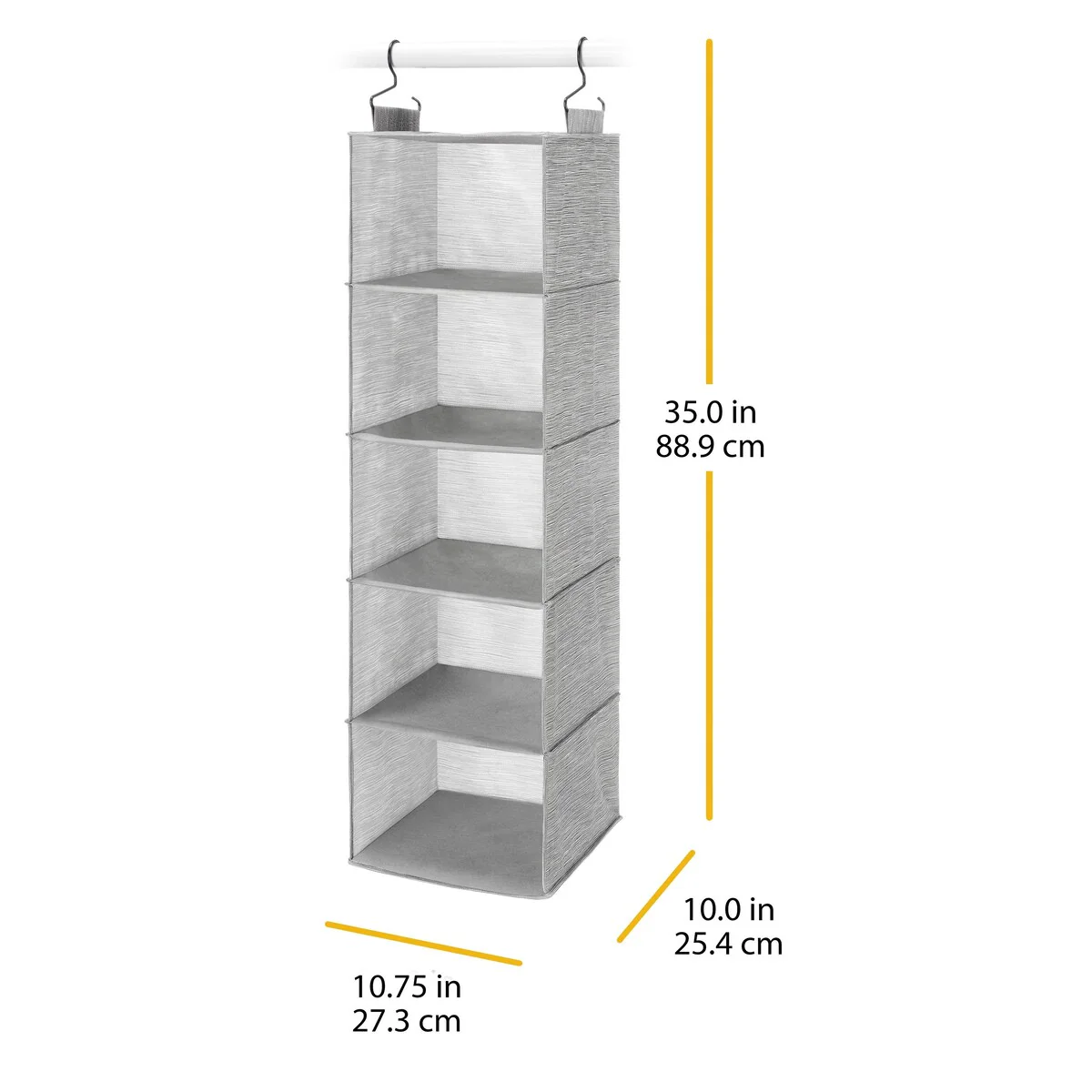 Whitmor Hanging Accessory Shelves - 5 Open Shelves