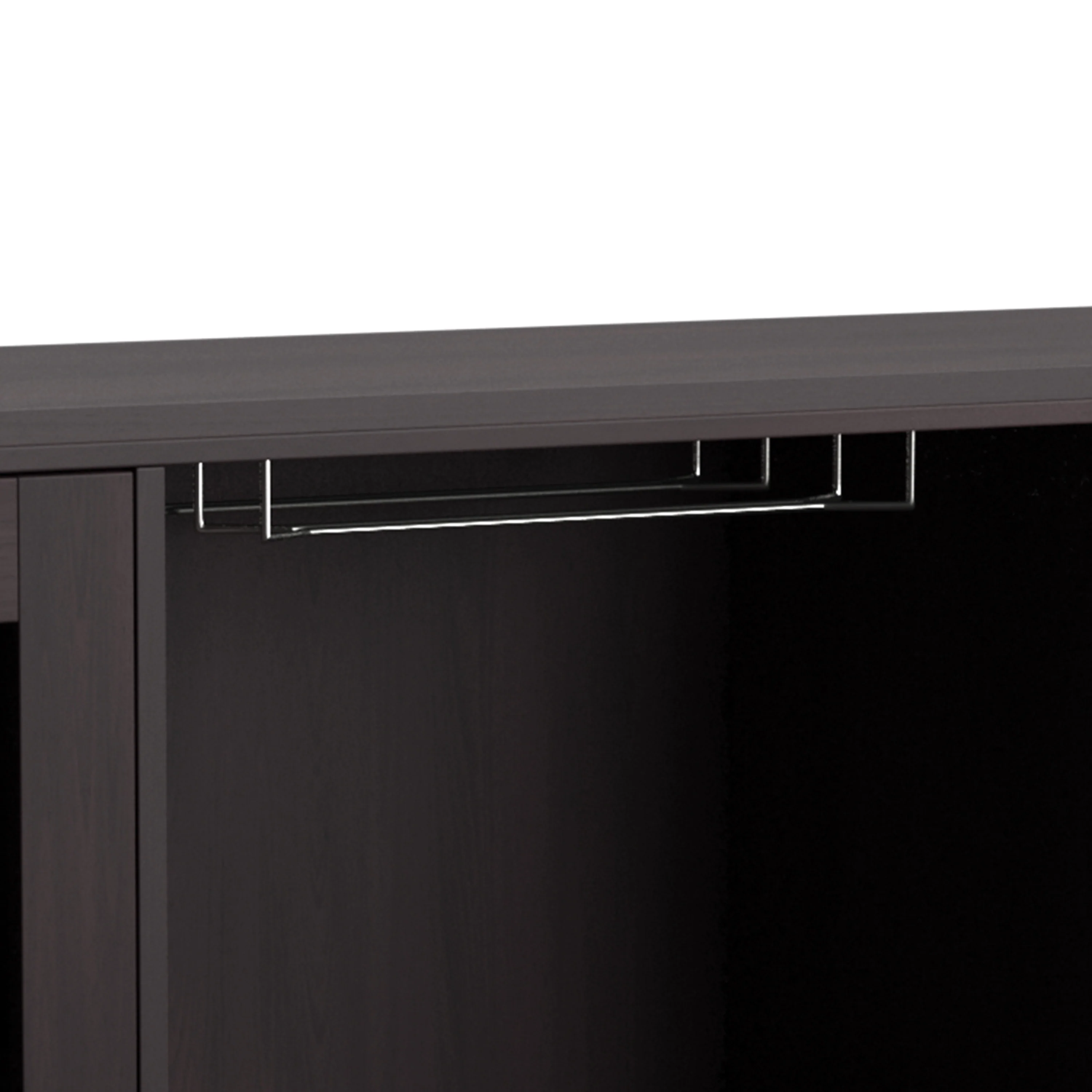 Furniture of America Rustic Espresso 6-shelf Dining Buffet with Wine Rack