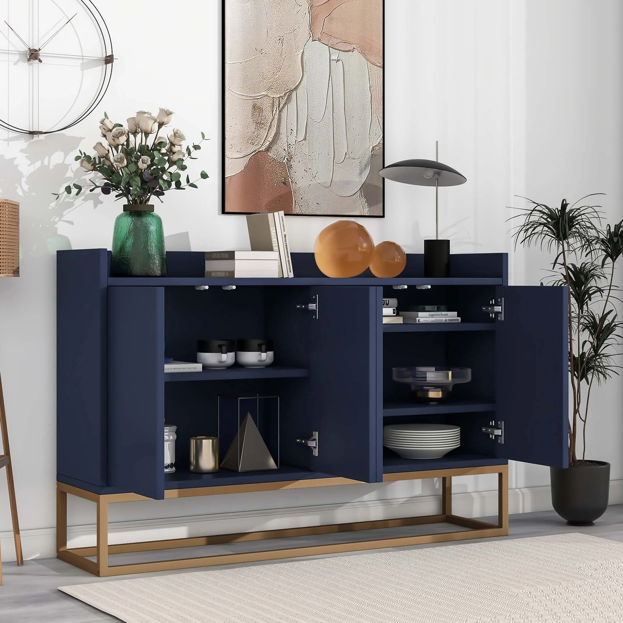 Modern Sideboard Elegant Buffet Cabinet with Large Storage