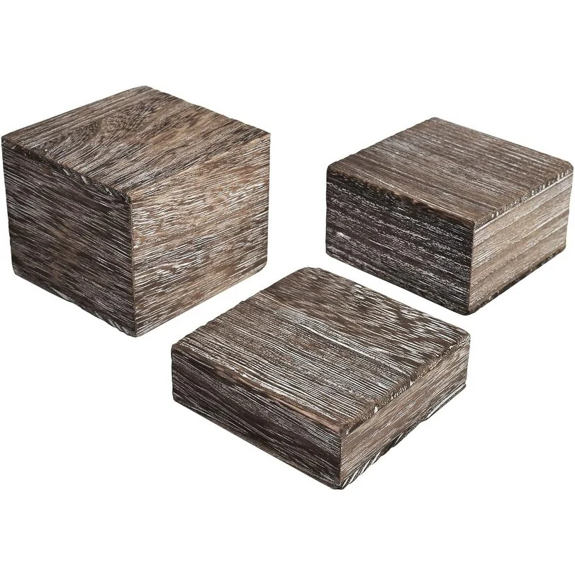 Wooden 3 Pcs Square Risers for Display