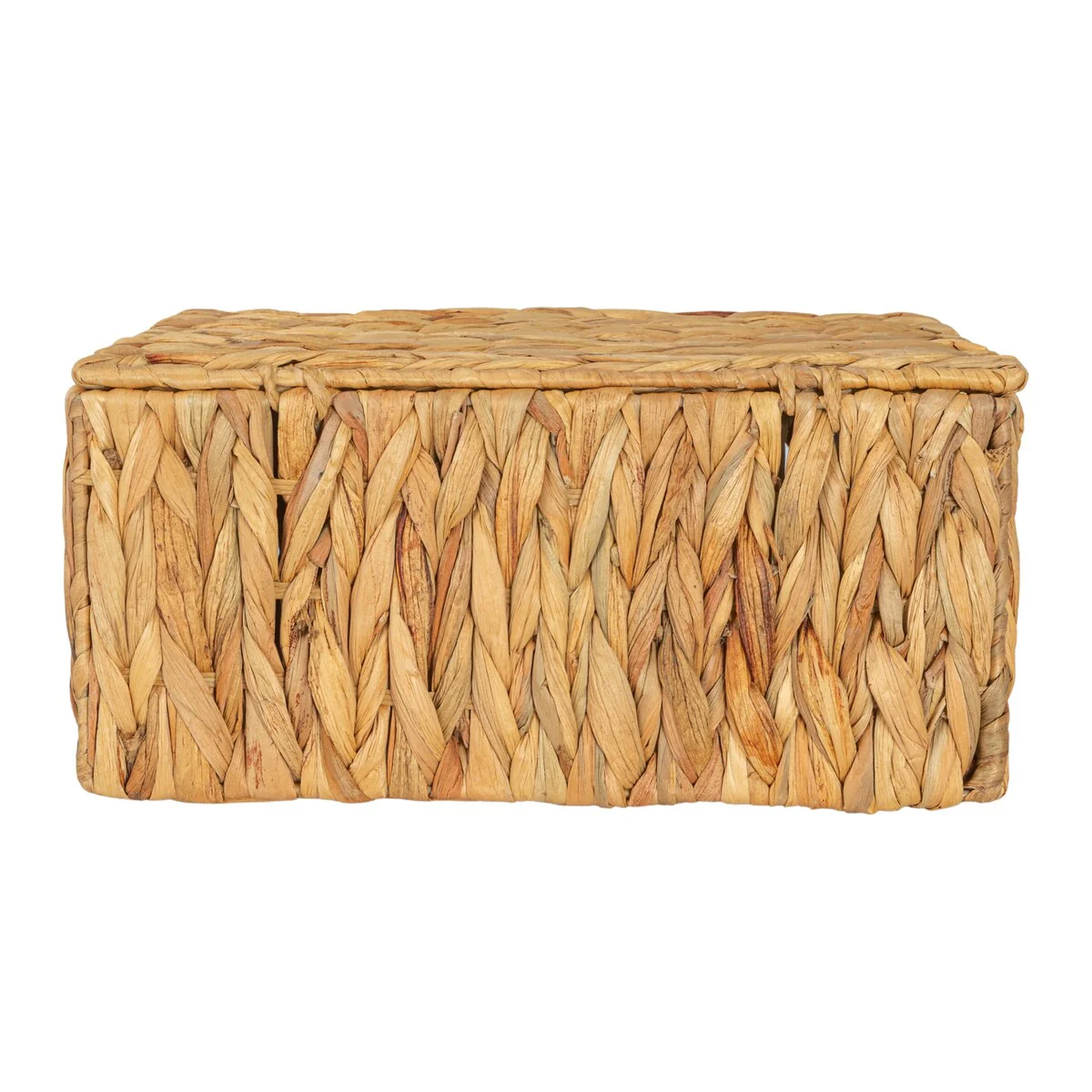 Household Essentials Water Hyacinth Nesting Basket Set with Lid, Set of 3 - 14.2
