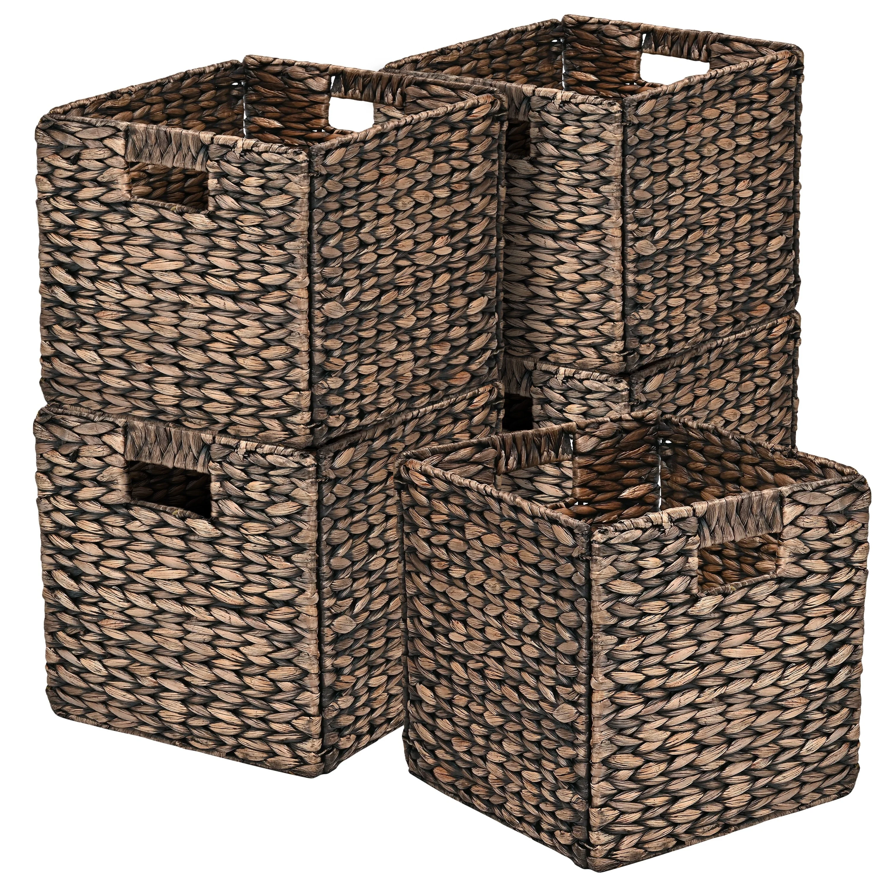 Collapsible Storage Cube Basket with Handles (Set of 5)
