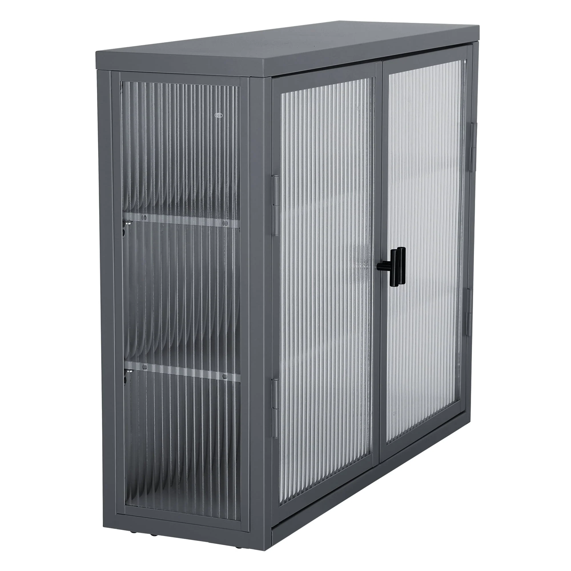 Retro Style Glass Door Wall Cabinet