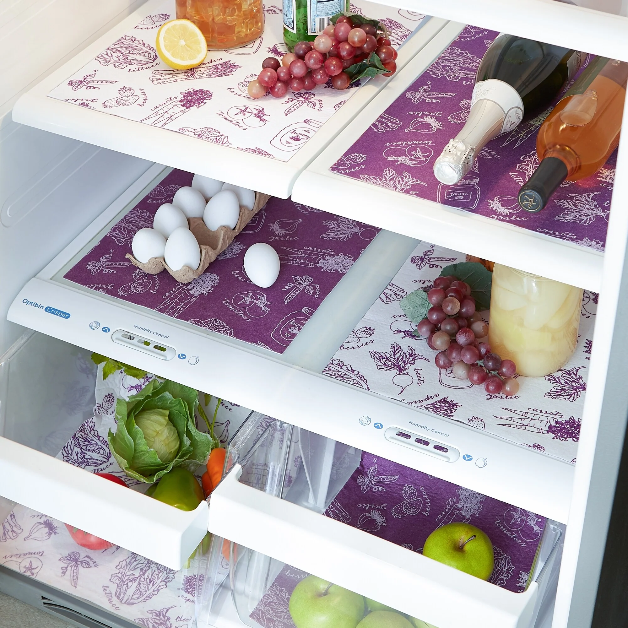 DII Nautical Blue Market Print Fridge Liner (Set of 6)