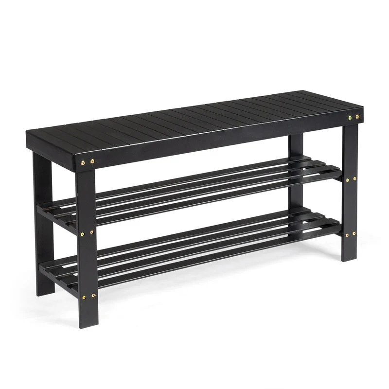 3-Tier Shoe Rack Bench Shoe Storage Organizer Holds Up to 240 lbs