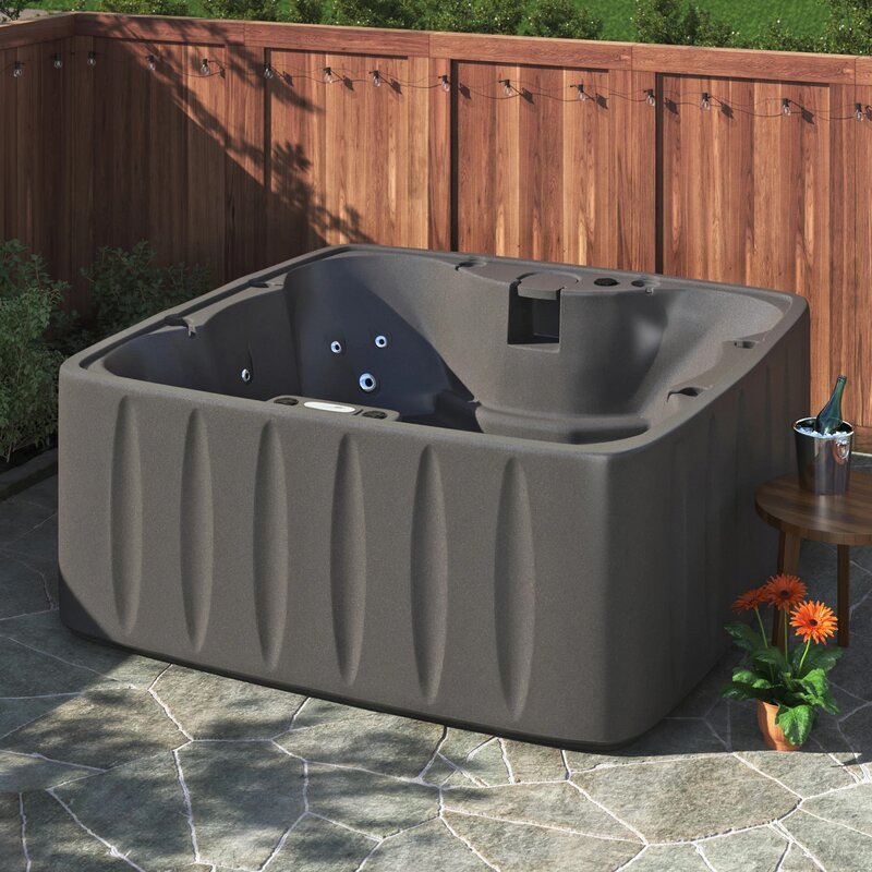 Aquarest Spas, Powered By Jacuzzi® Pumps 6 - Person 29 - Jet Square Plug And Play Hot Tub with Ozonator