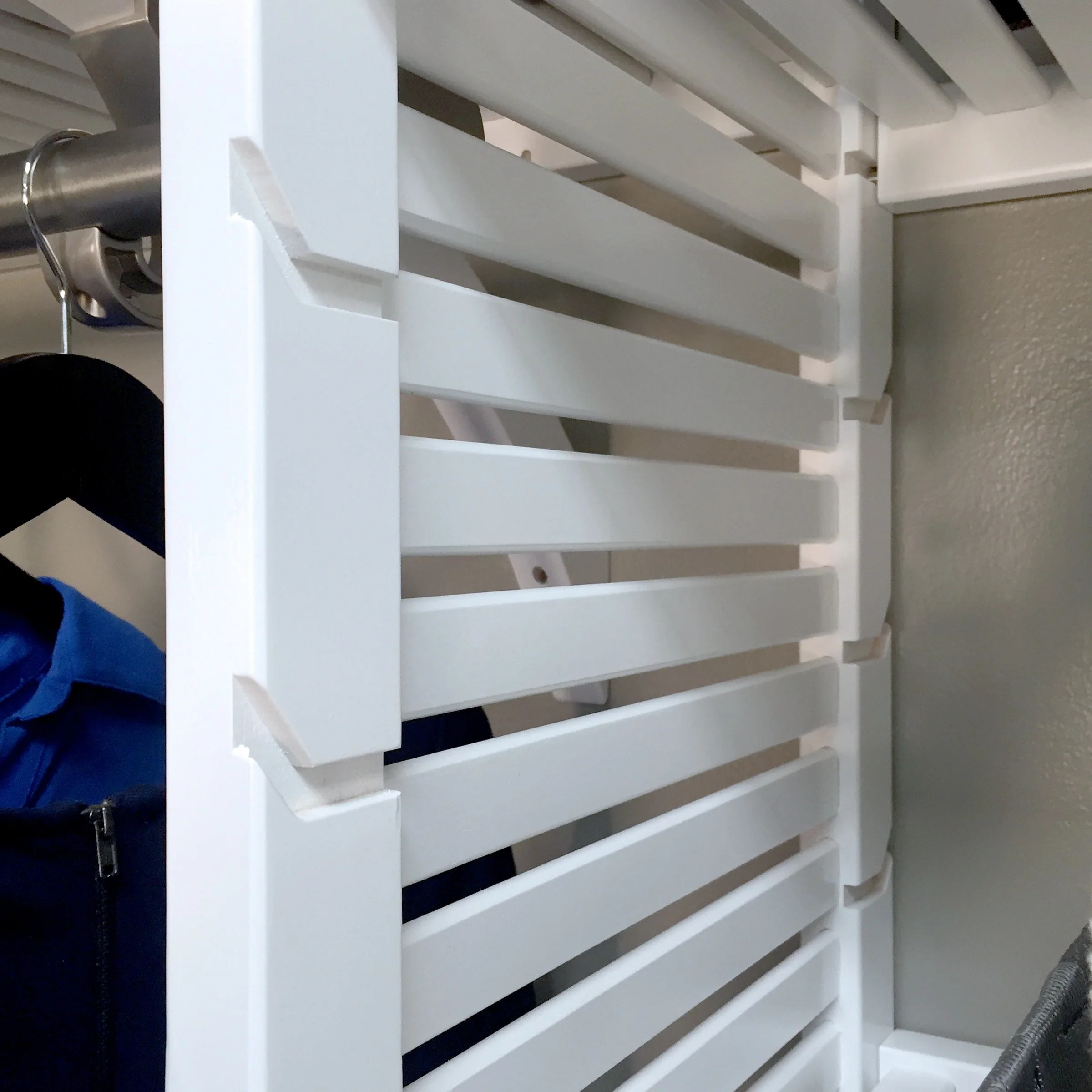 John Louis Home Solid Wood Walk-In Closet System with 3-Drawers White