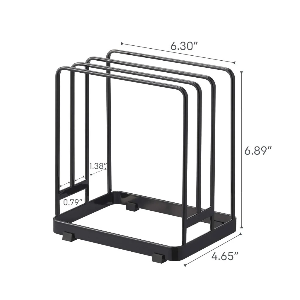 Yamazaki Home Round Cutting Board Stand, Steel - L 4.65 x W 6.3 x H 6.89 inches