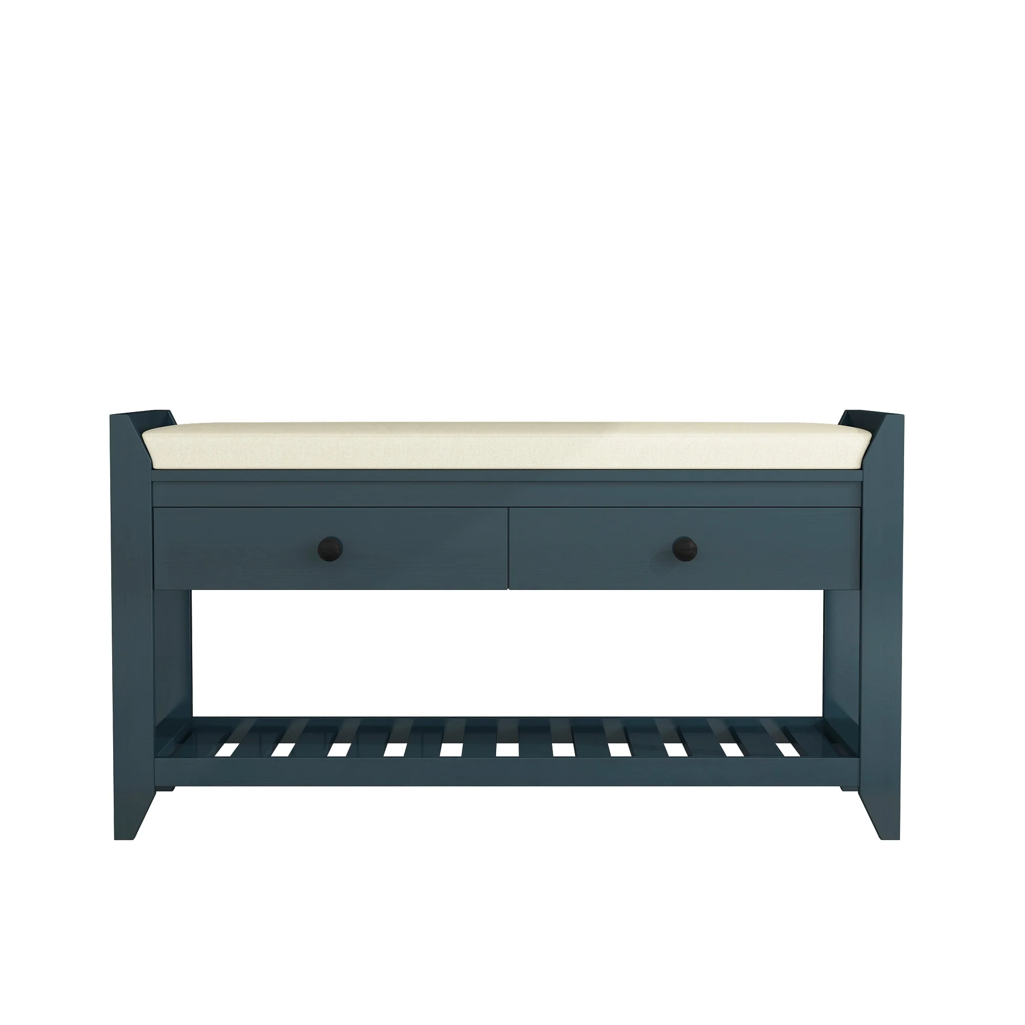 Multi-purpose Shoe Rack with Cushioned Seat and Drawers