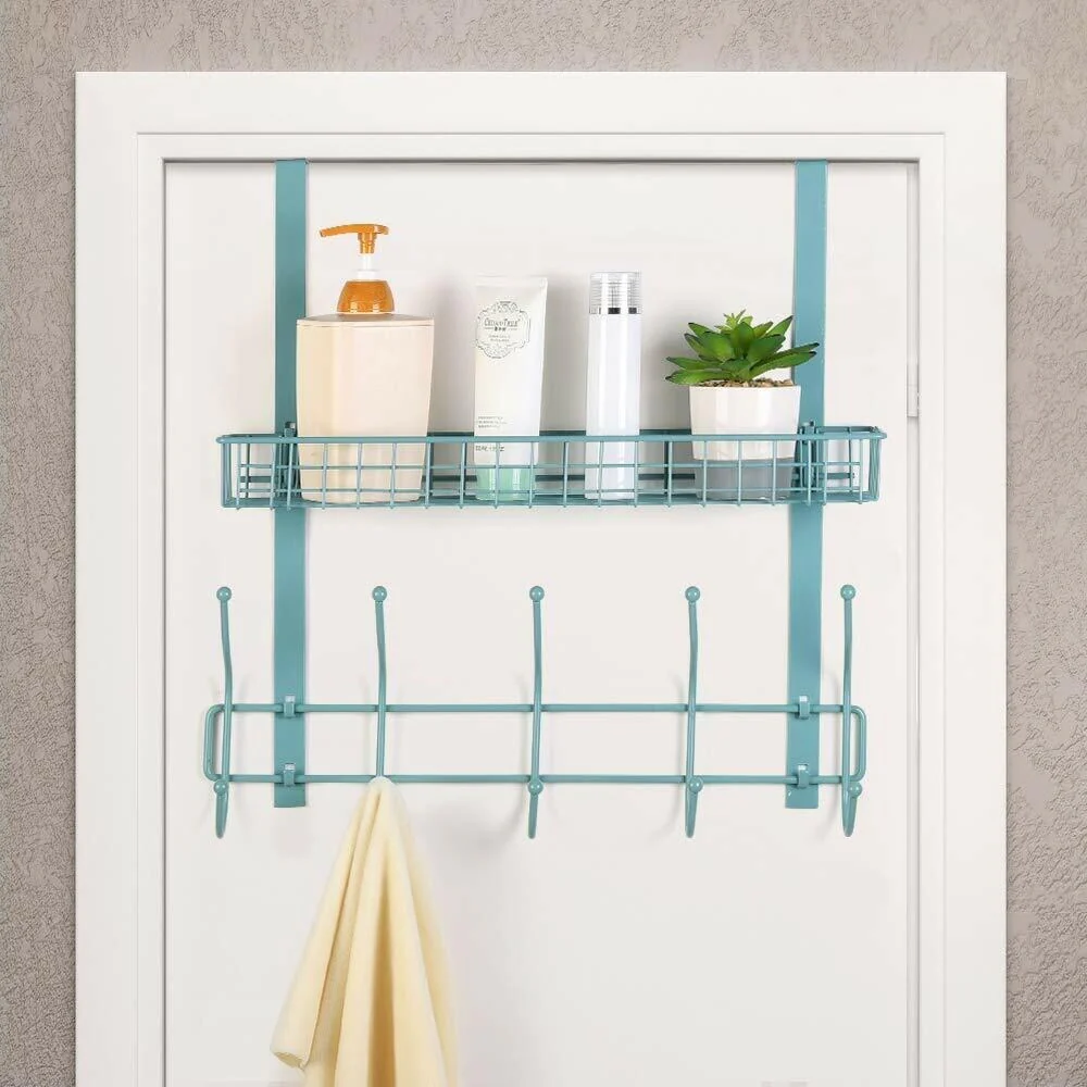 Over The Door Shelf Organizer with 5 Hook
