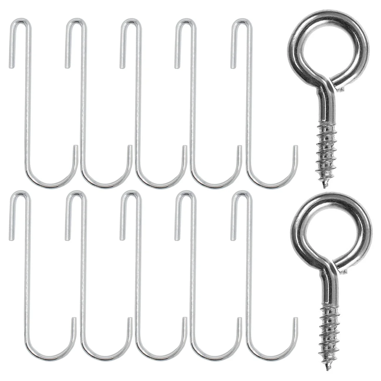 Ceiling mounted Pot Rack with Hooks - Chrome