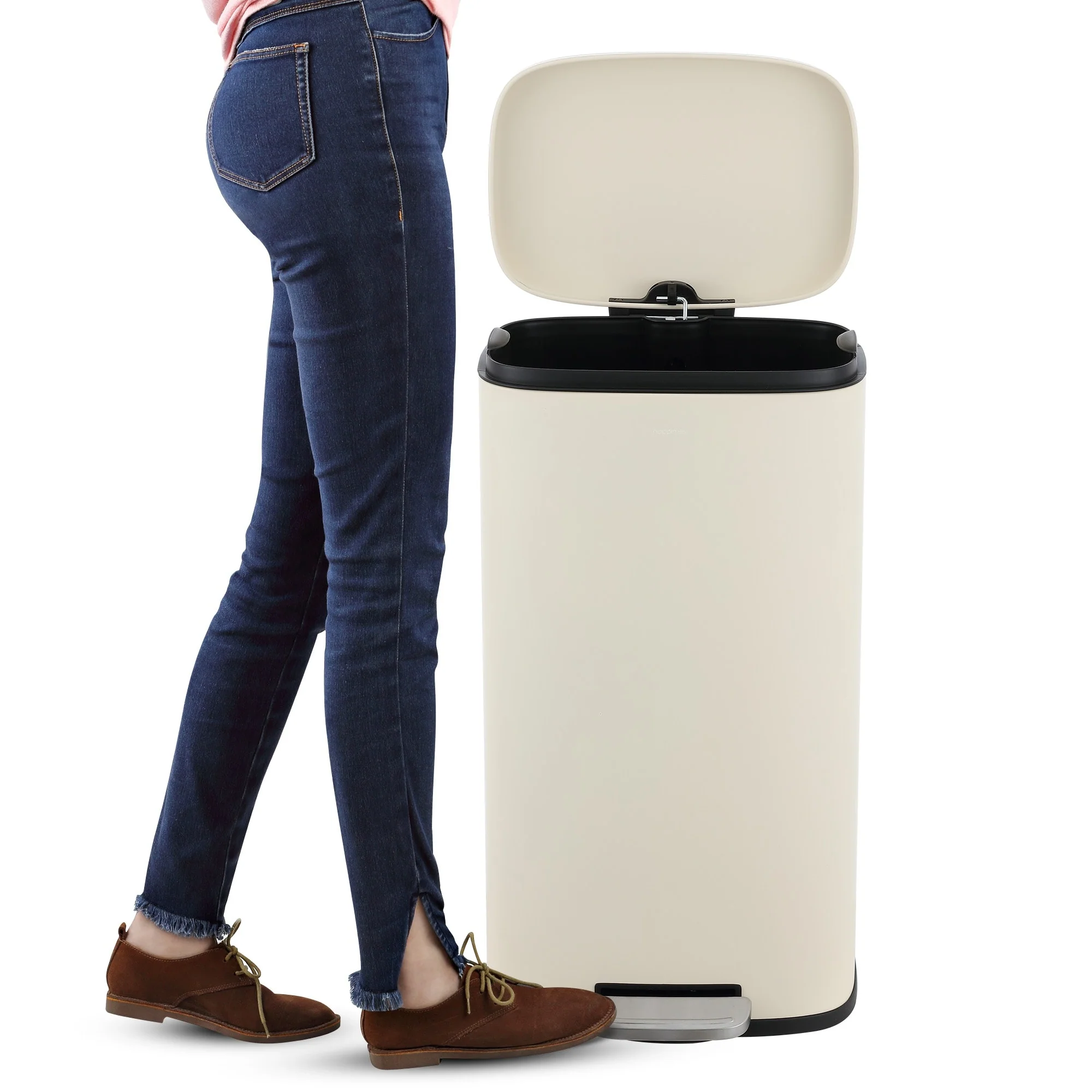 happimess 13-Gallon Trash Can with Soft-Close Lid and FREE Mini Trash Can