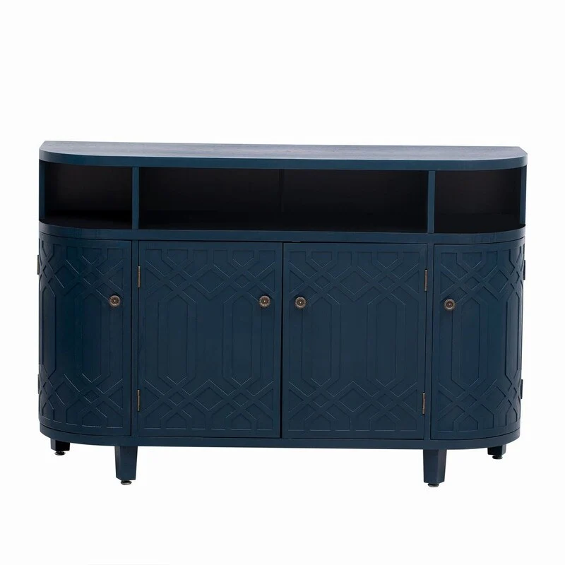 48''W Storage Cabinet with Four Doors and Adjustable Shelves - N/A