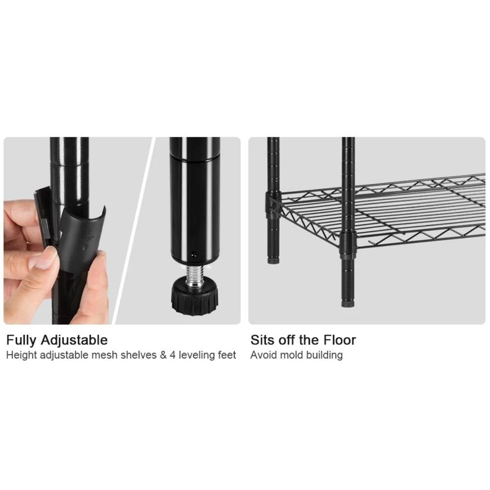 3-Tier Kitchen Metal Organizer Wire Storage Shelving Rack