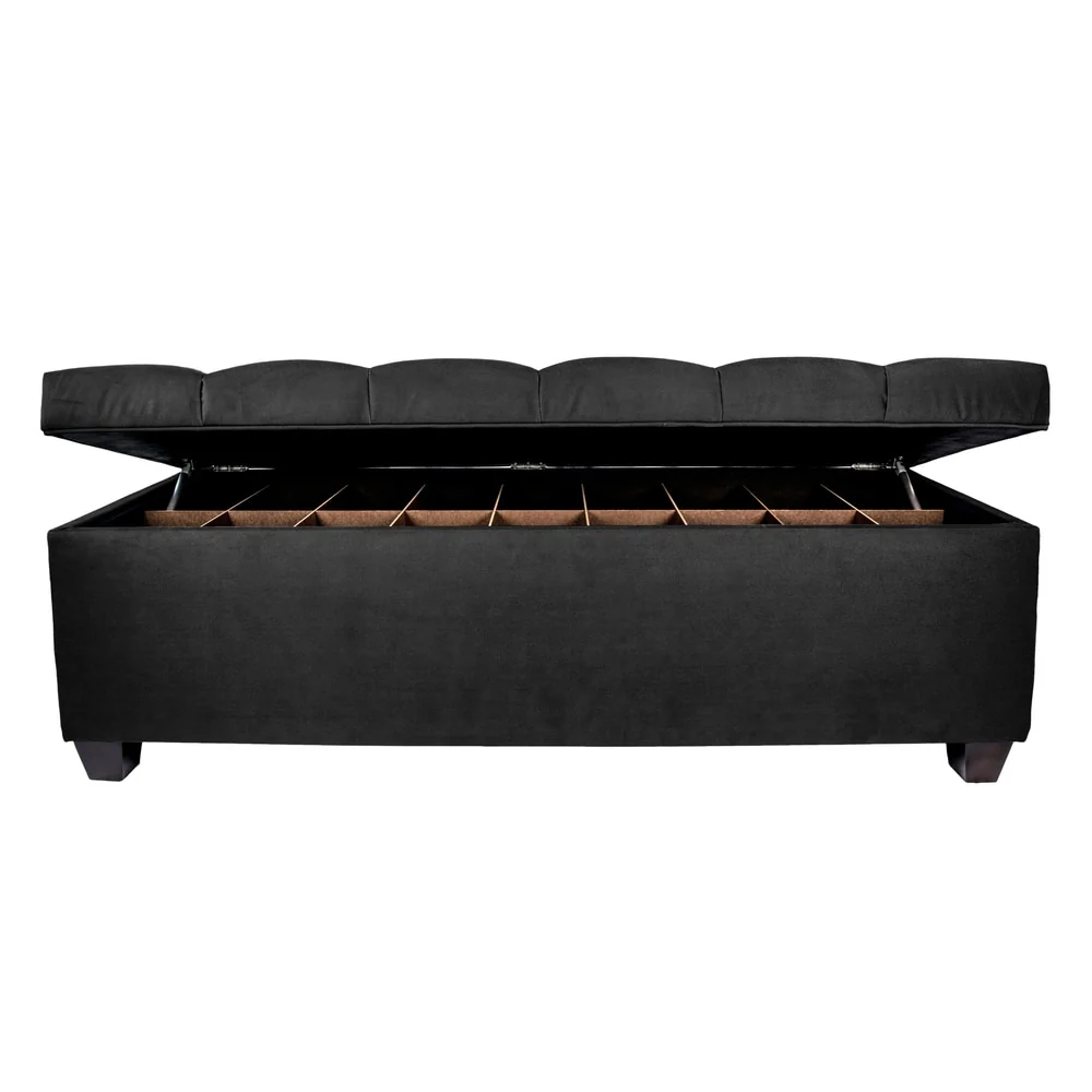 MJL Furniture-Sole Secret Obsession Diamond-tufted Shoe Storage Bench