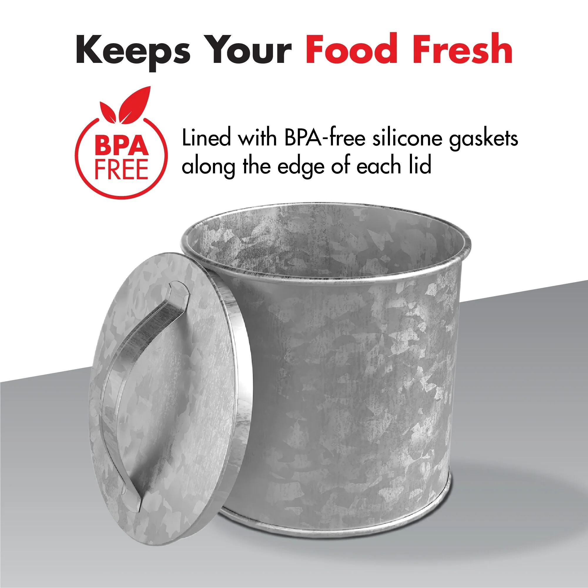 Amici Newport Galvanized Metal Storage Canister