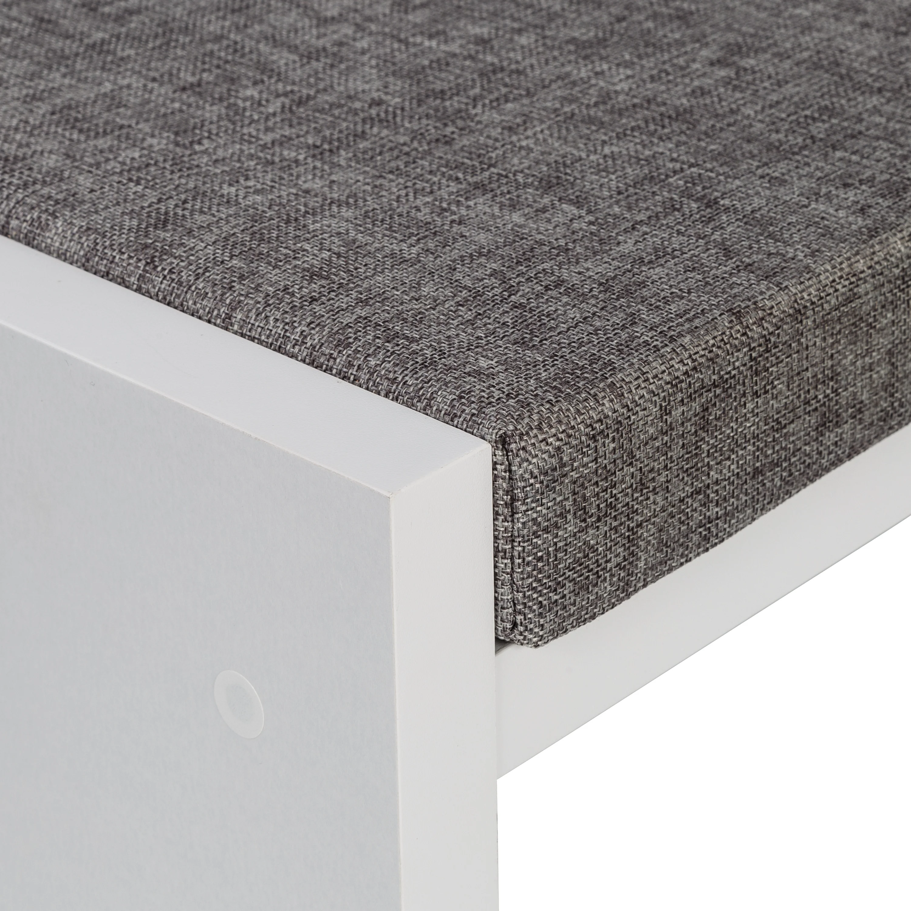 Honey-Can-Do MDF and Linen 3-Cube Storage Bench with Cushion