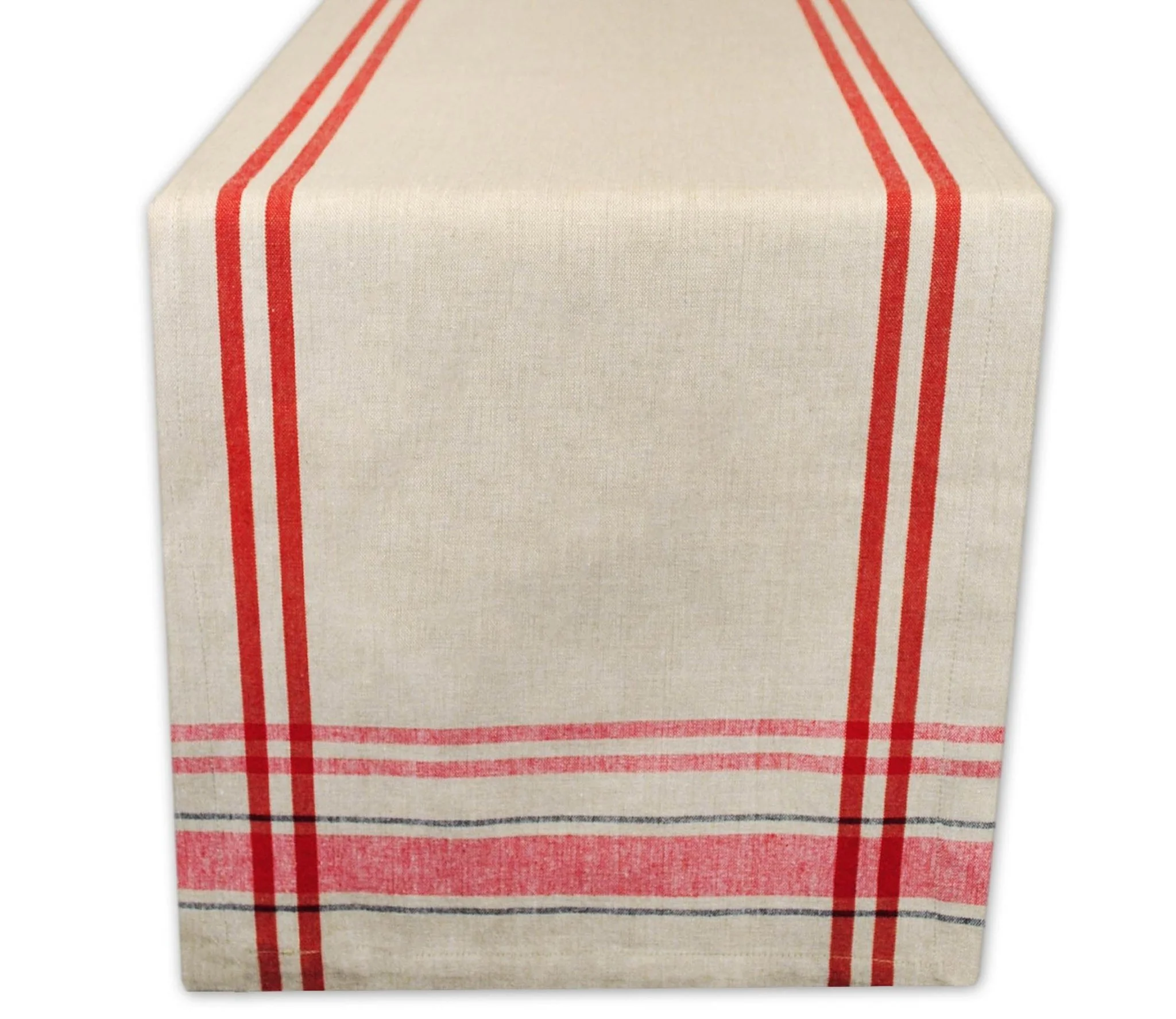 Tango Red French Stripe Table Runner 14X72