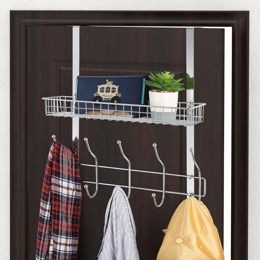 Over The Door Shelf Organizer with 5 Hook