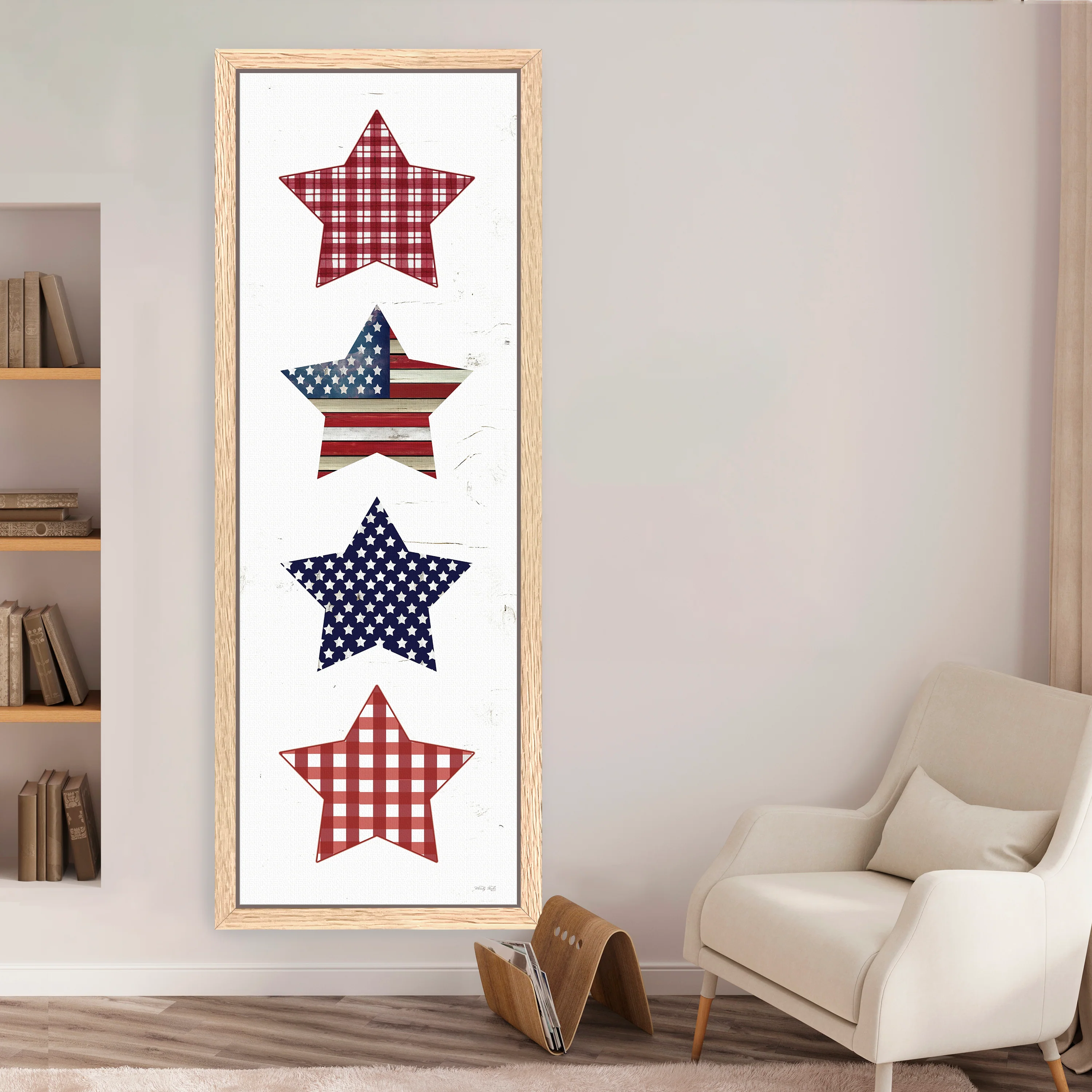 Patriotic Stars Canvas Giclee