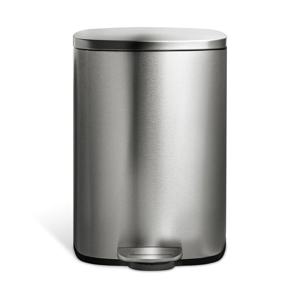 NINESTARS 13.2 Gallon Rectangular Step-On Trash Can