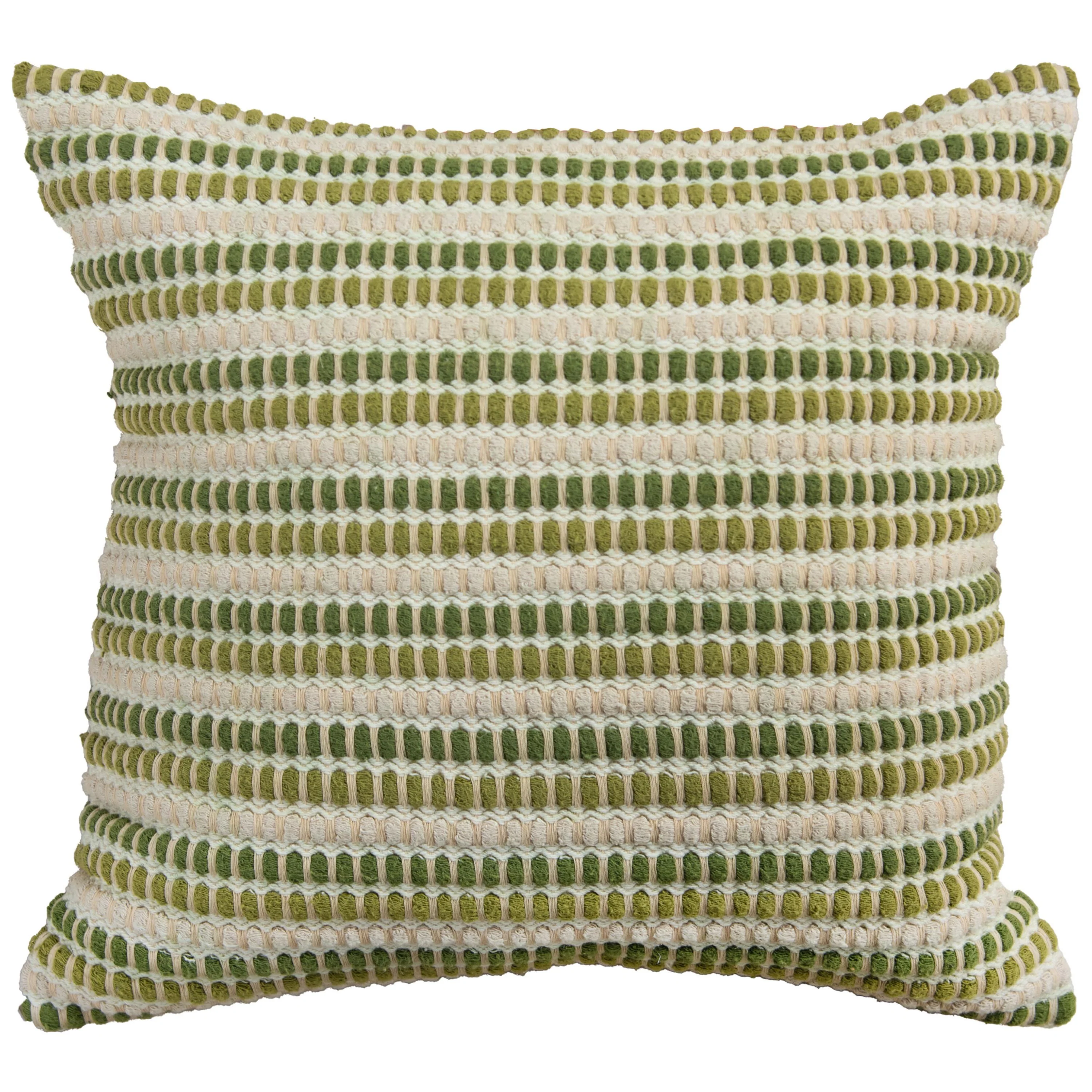 Knife Edge Woven Stripe Decorative Throw Pillow