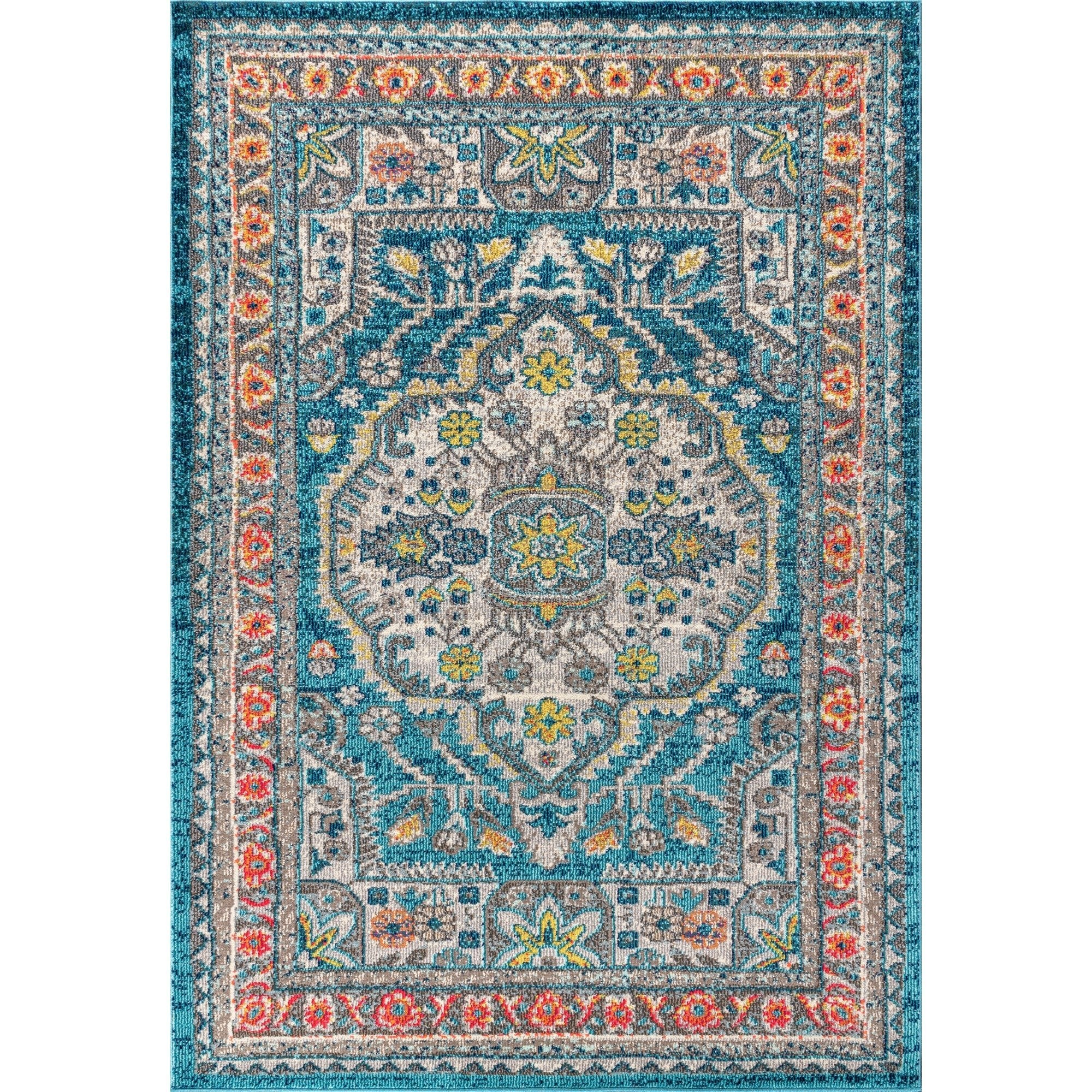 Bohemian FLAIR Boho Vintage Medallion Area Rug