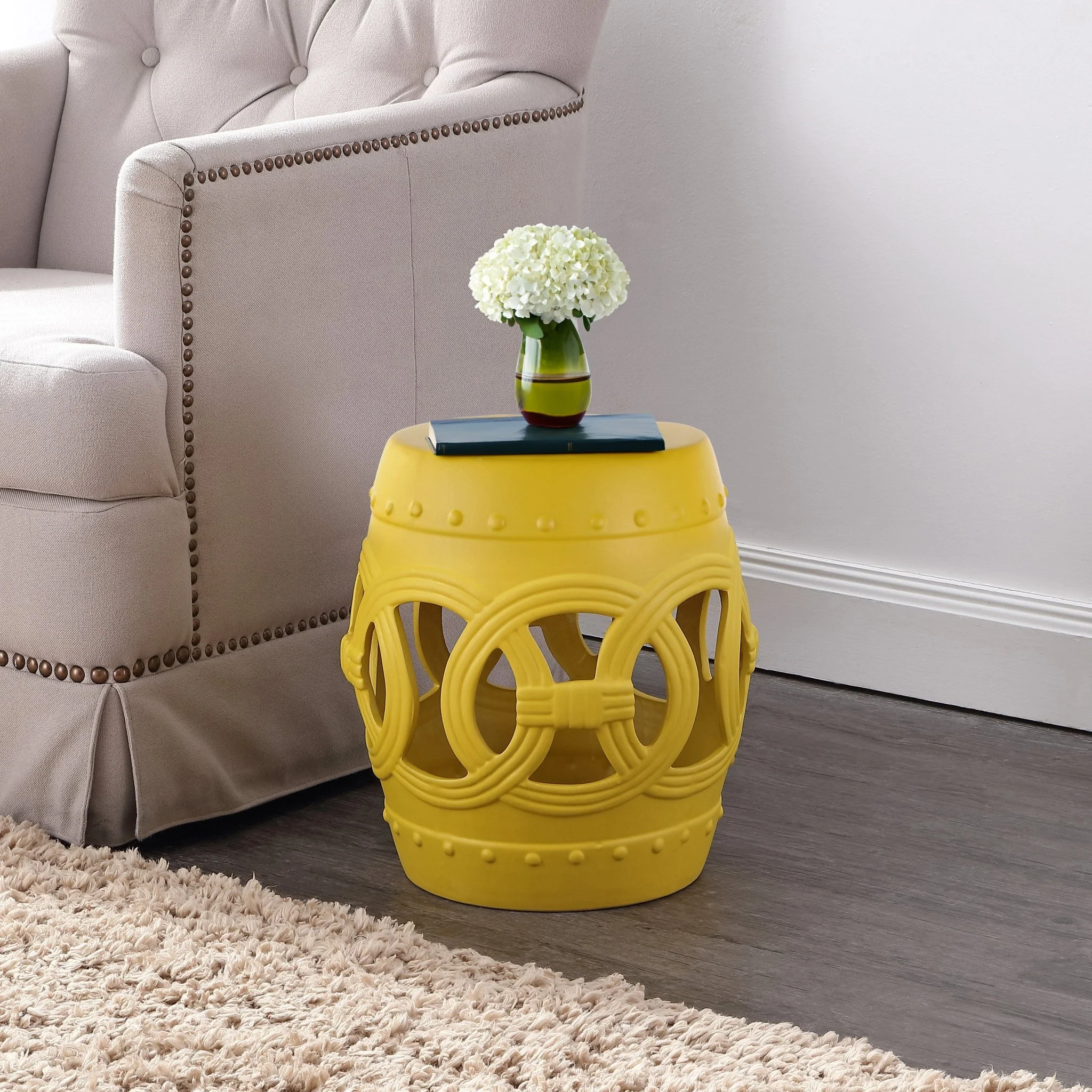 Lucky Chinese Ceramic Drum Garden Stool