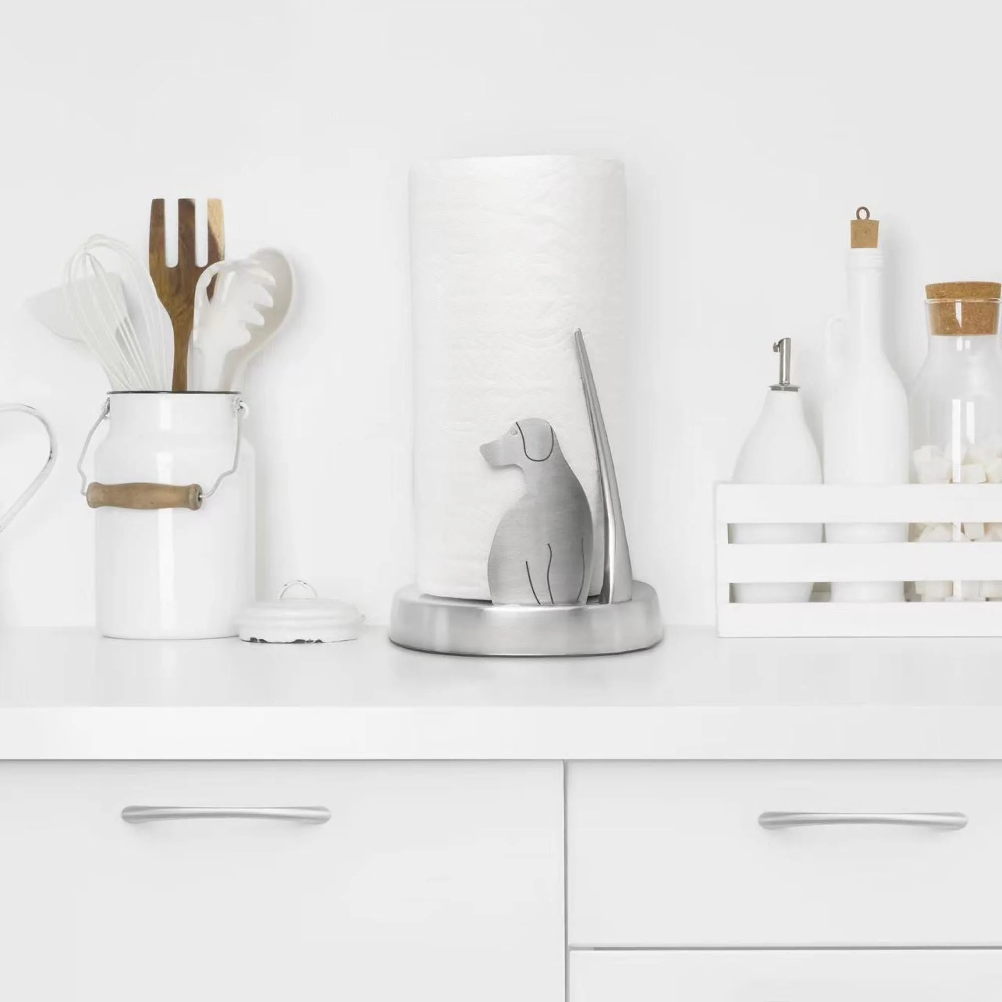 Woof Stainless Steel Spring Tension Paper Towel