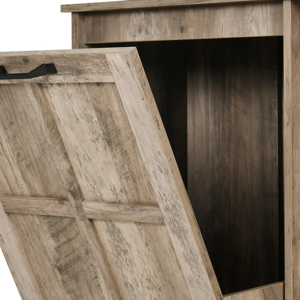 Moasis Kitchen Tilt Out Trash Cabinet Fits 13 Gallon Cabinet Trash Can with Outlet and Adjustable Shelves