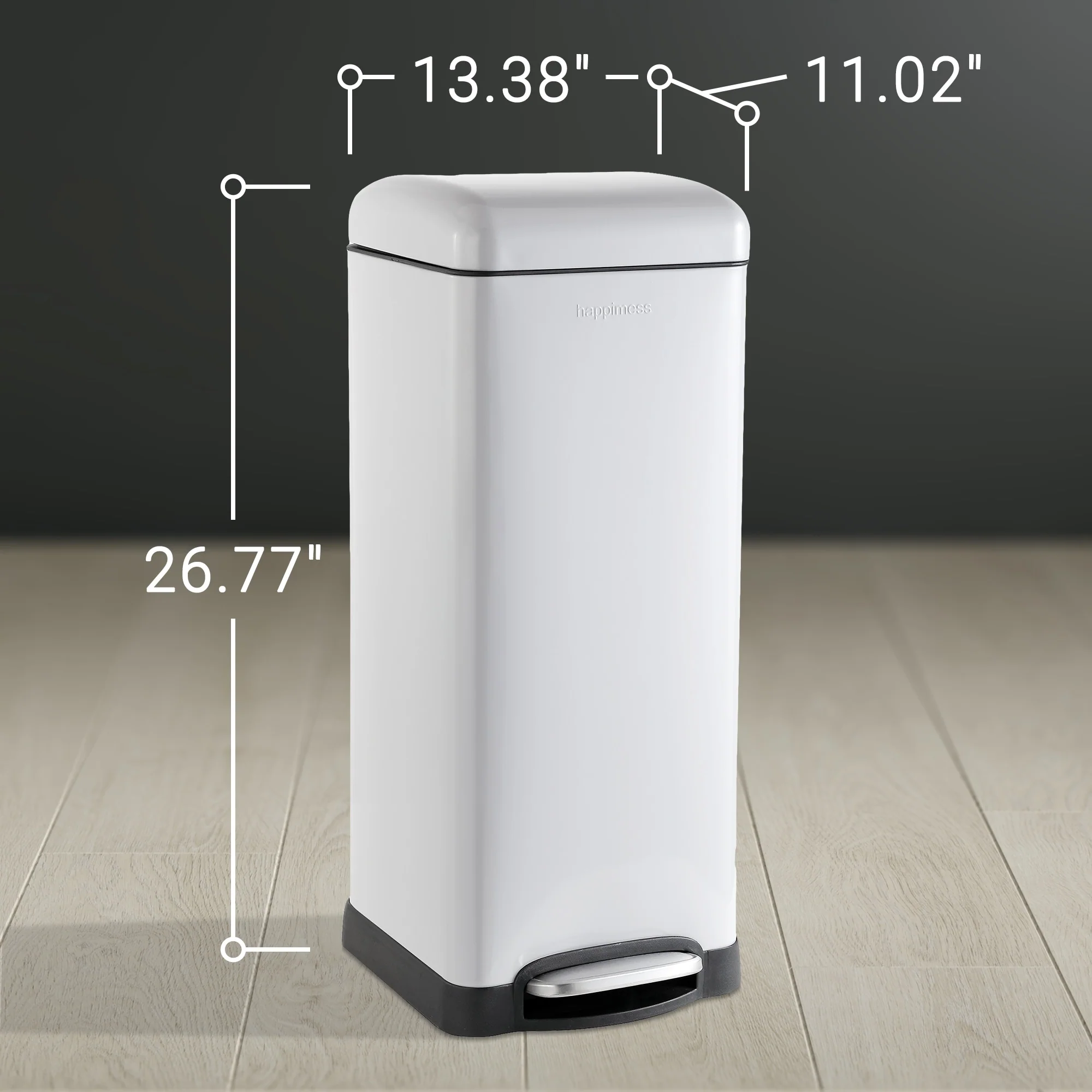 happimess Betty Retro 8-Gallon Step-Open Trash Can