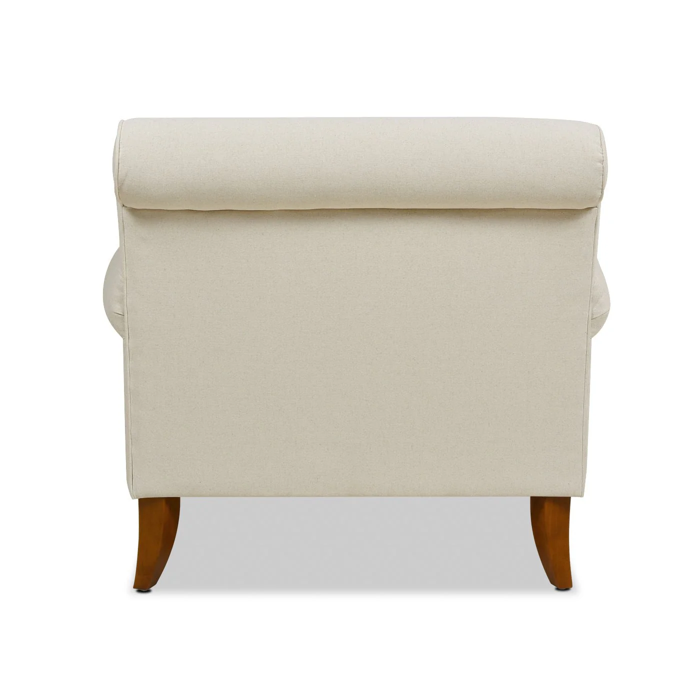 Cobaltex Upholstered Arm Chair with Metal Casters and Rolled Arms