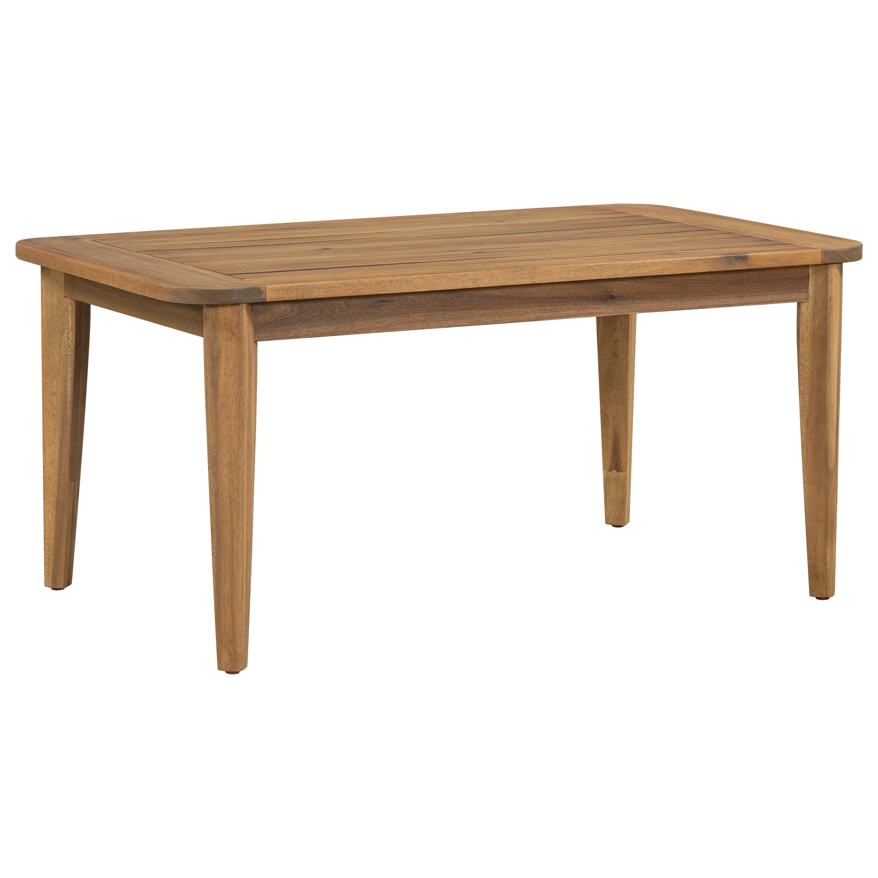 Wondered Outdoor Acacia Wood Coffee Table with Slatted Tabletop