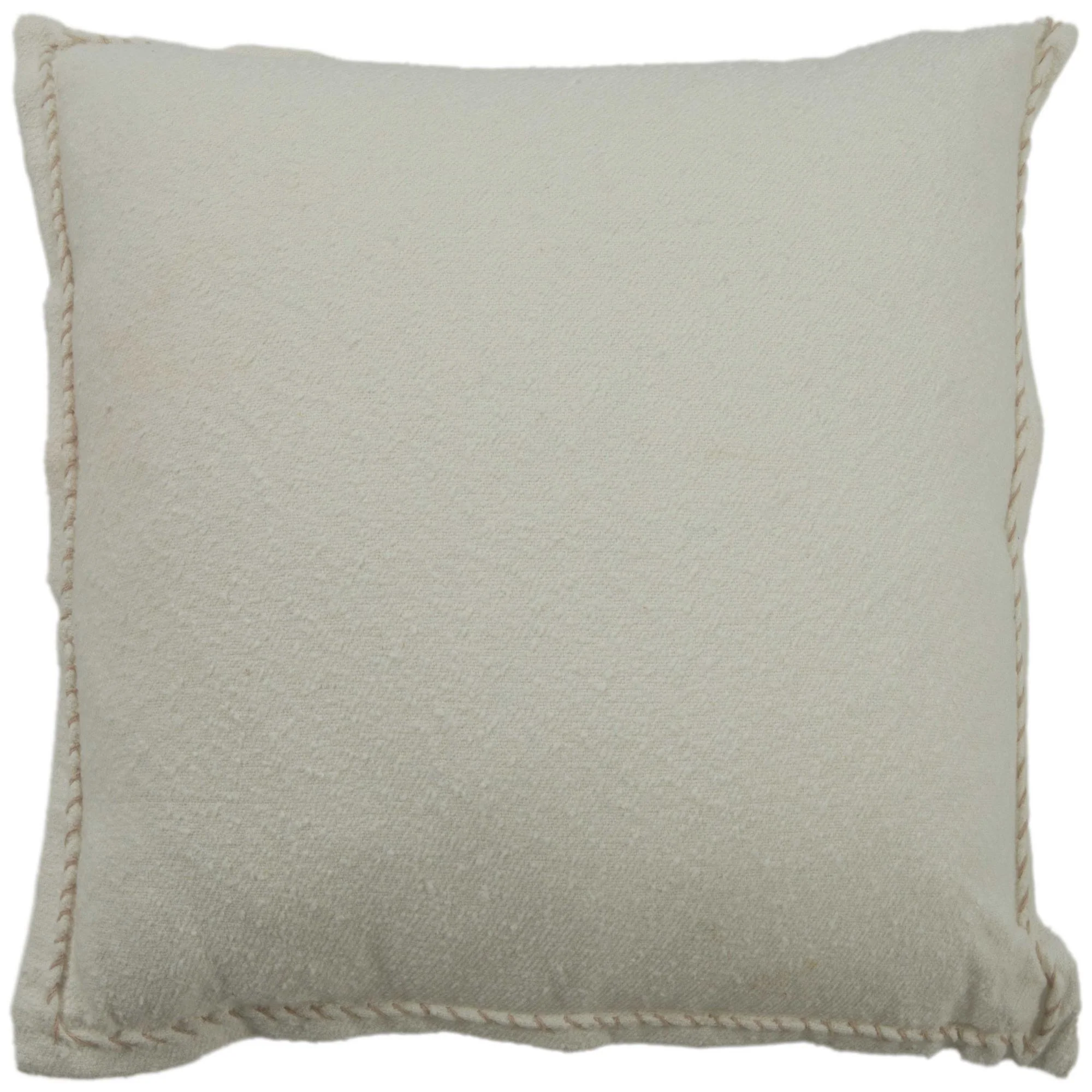 Woven 100% Cotton Solid Decorative Throw Pillow