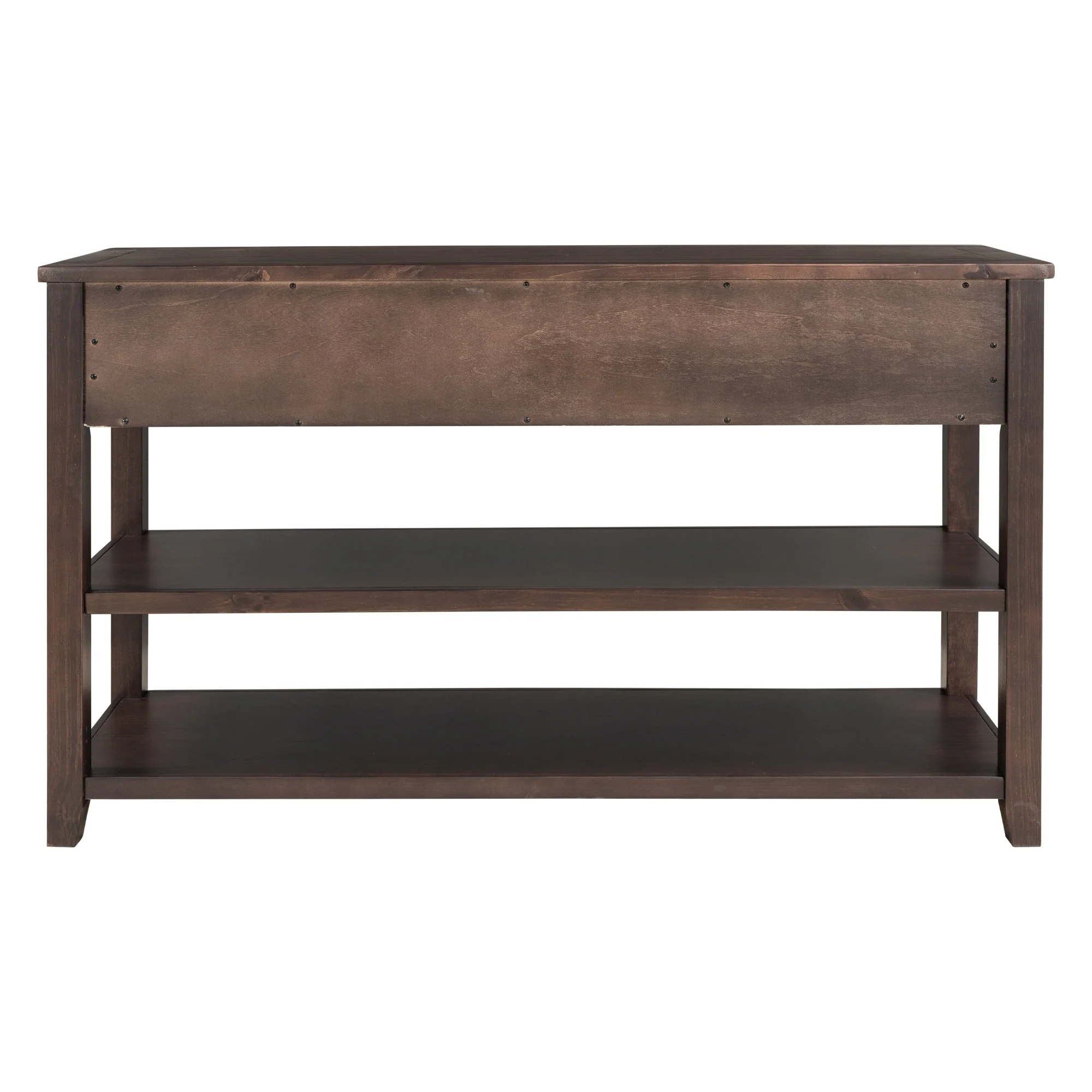 Finley 50'' Wood Console Table with 2 Open Shelves and 3 Storage Drawers