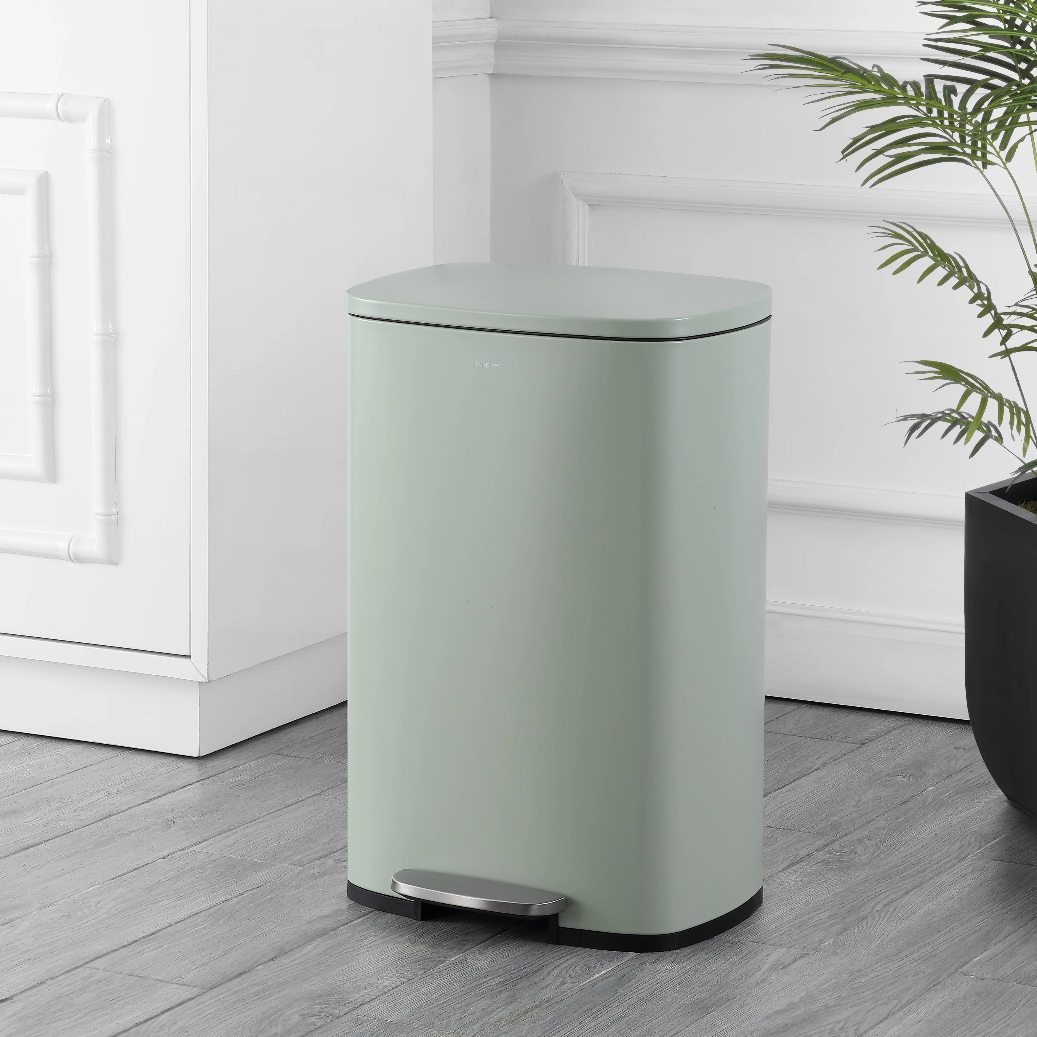 happimess 13-Gallon Trash Can with Soft-Close Lid and FREE Mini Trash Can