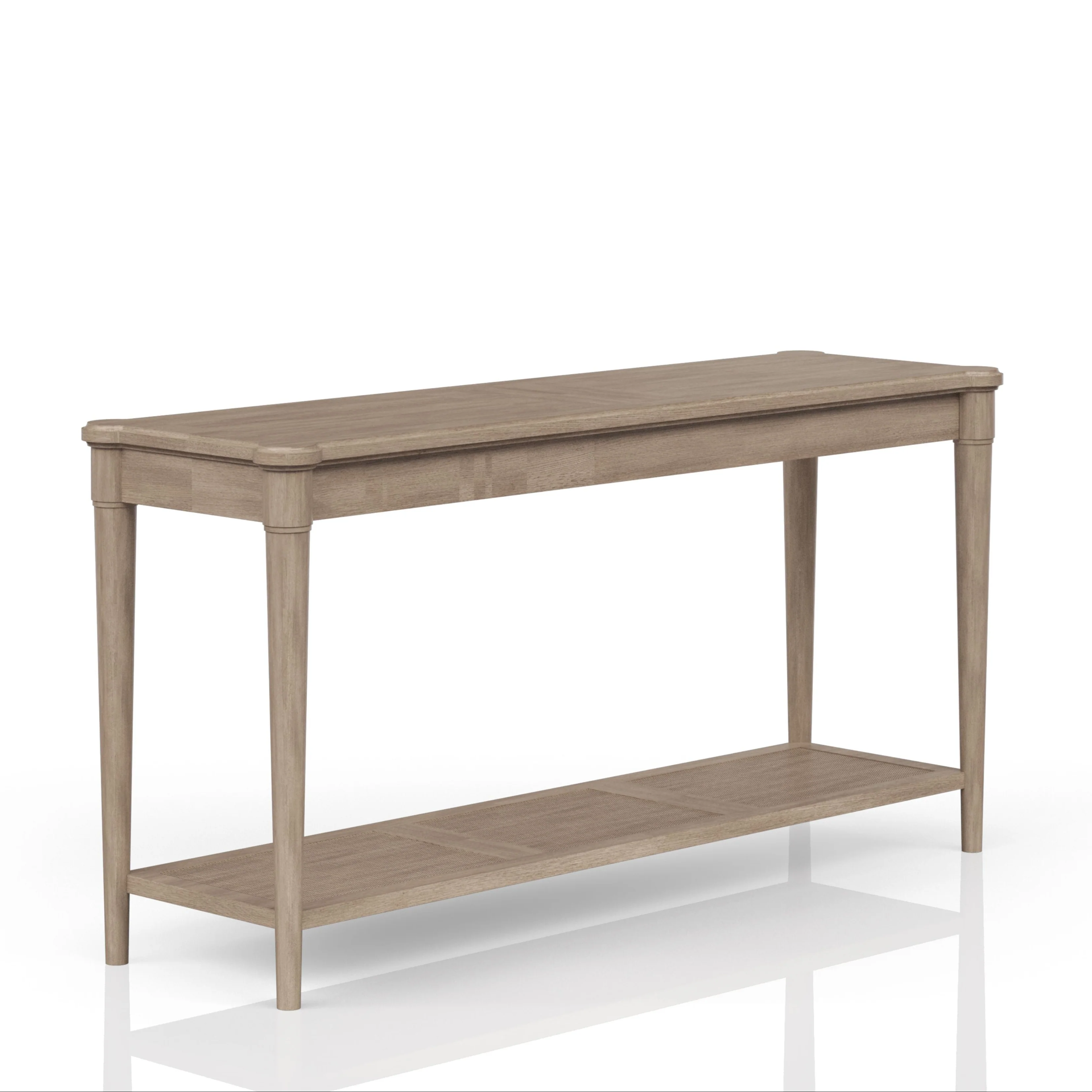Sofa Table with 2 Drawers and Storage Shelf