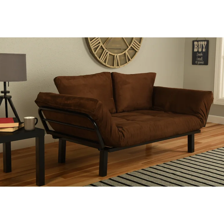 Everett Twin 60'' Upholstered Futon And Mattress