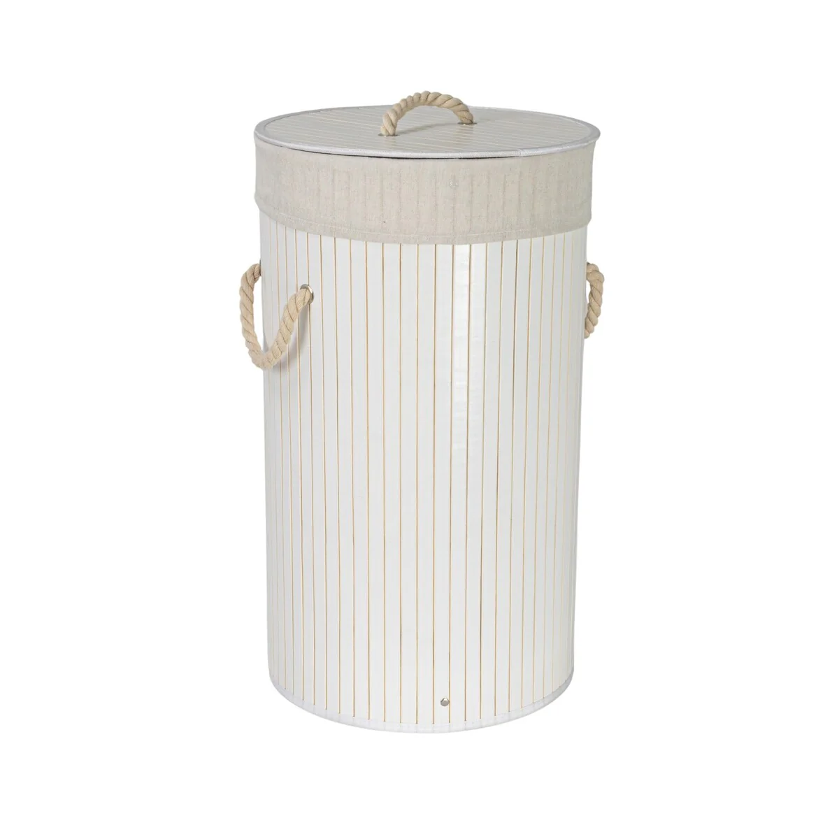 Household Essentials Bamboo Laundry Hamper with Handles and Removable Laundry Bag