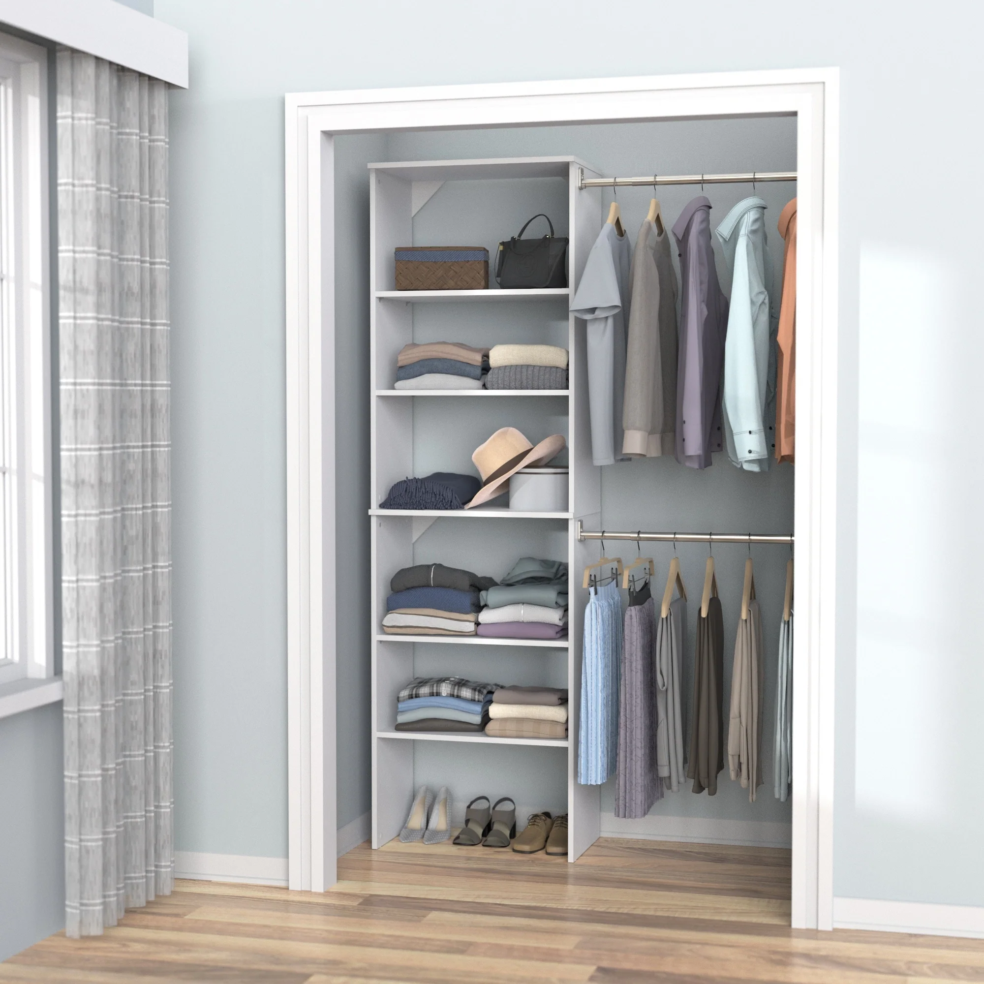 ClosetMaid SuiteSymphony 25-inch Wide Starter Tower Closet Organizer