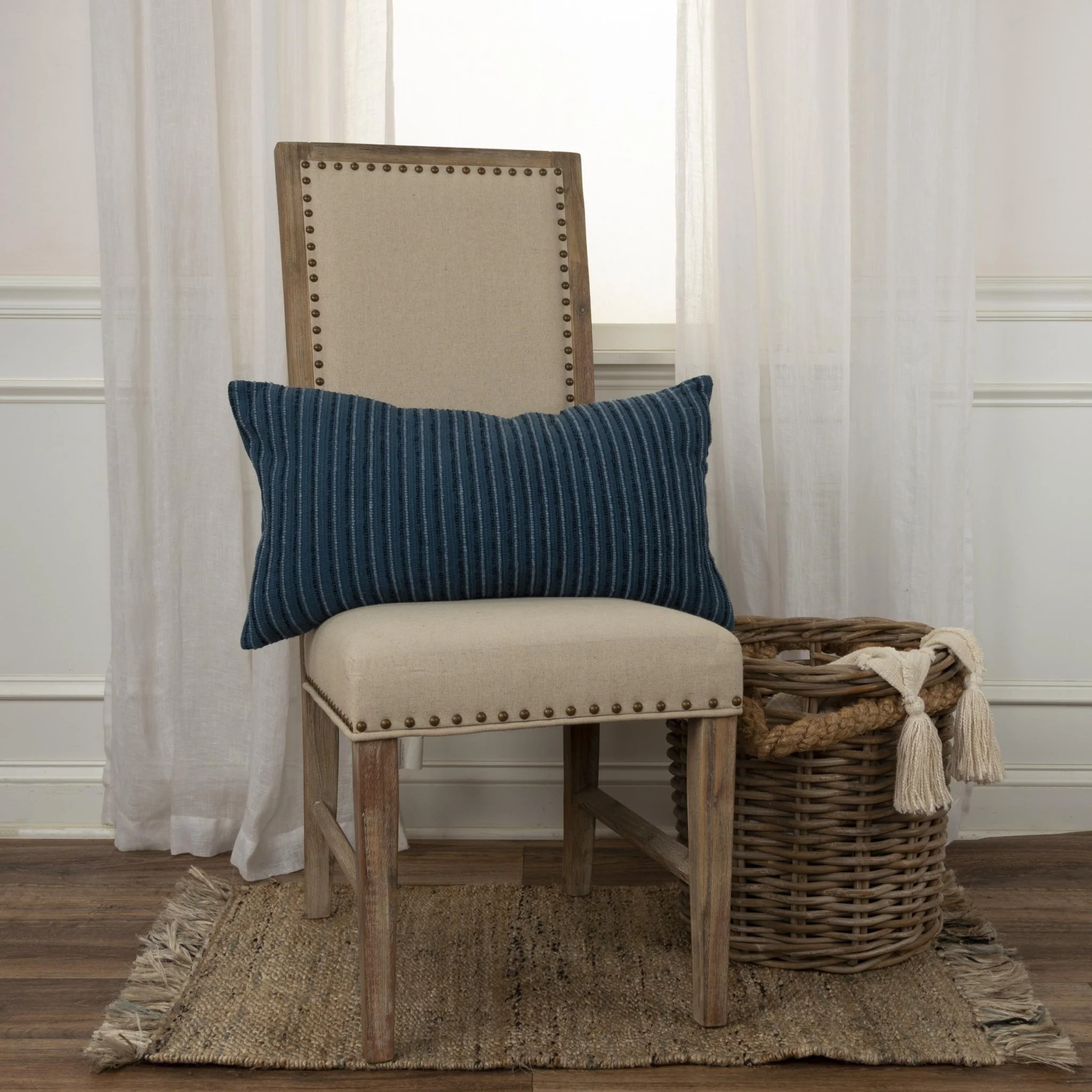 Woven Stripe Lumbar Pillow