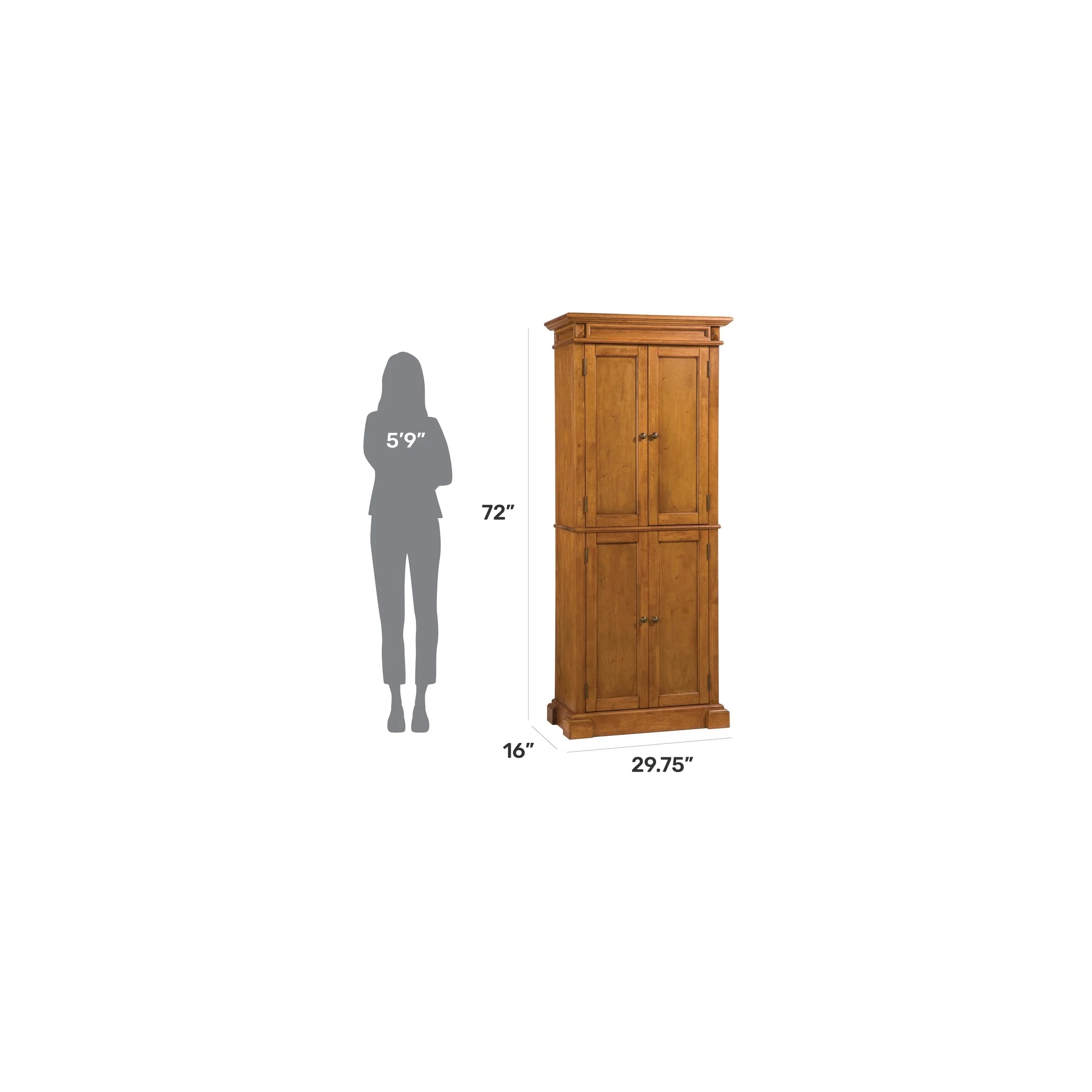 Americana Distressed Oak Pantry, 72