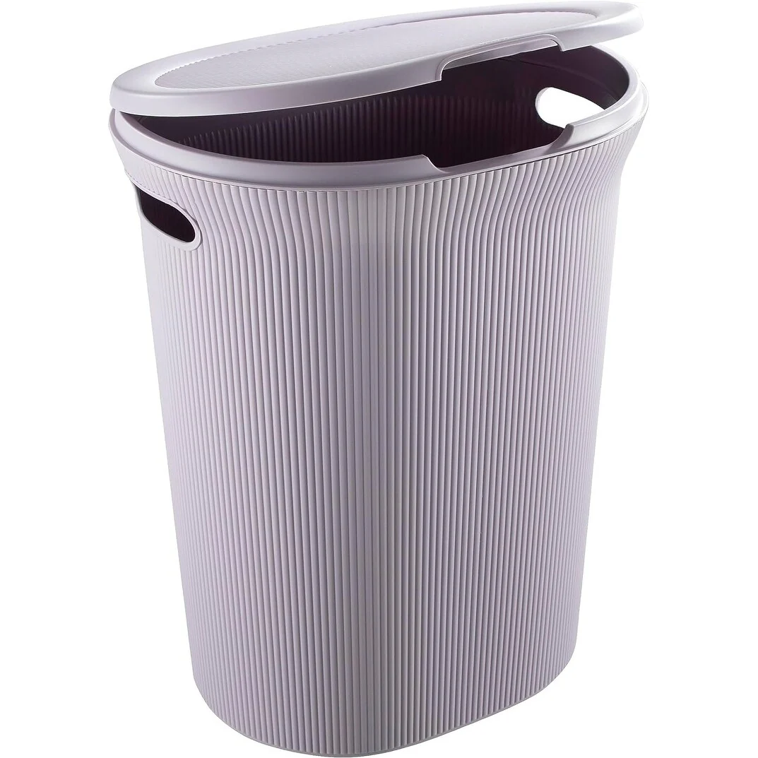 Ribbed Laundry Basket 35 Liter Lilac - 40 Liter
