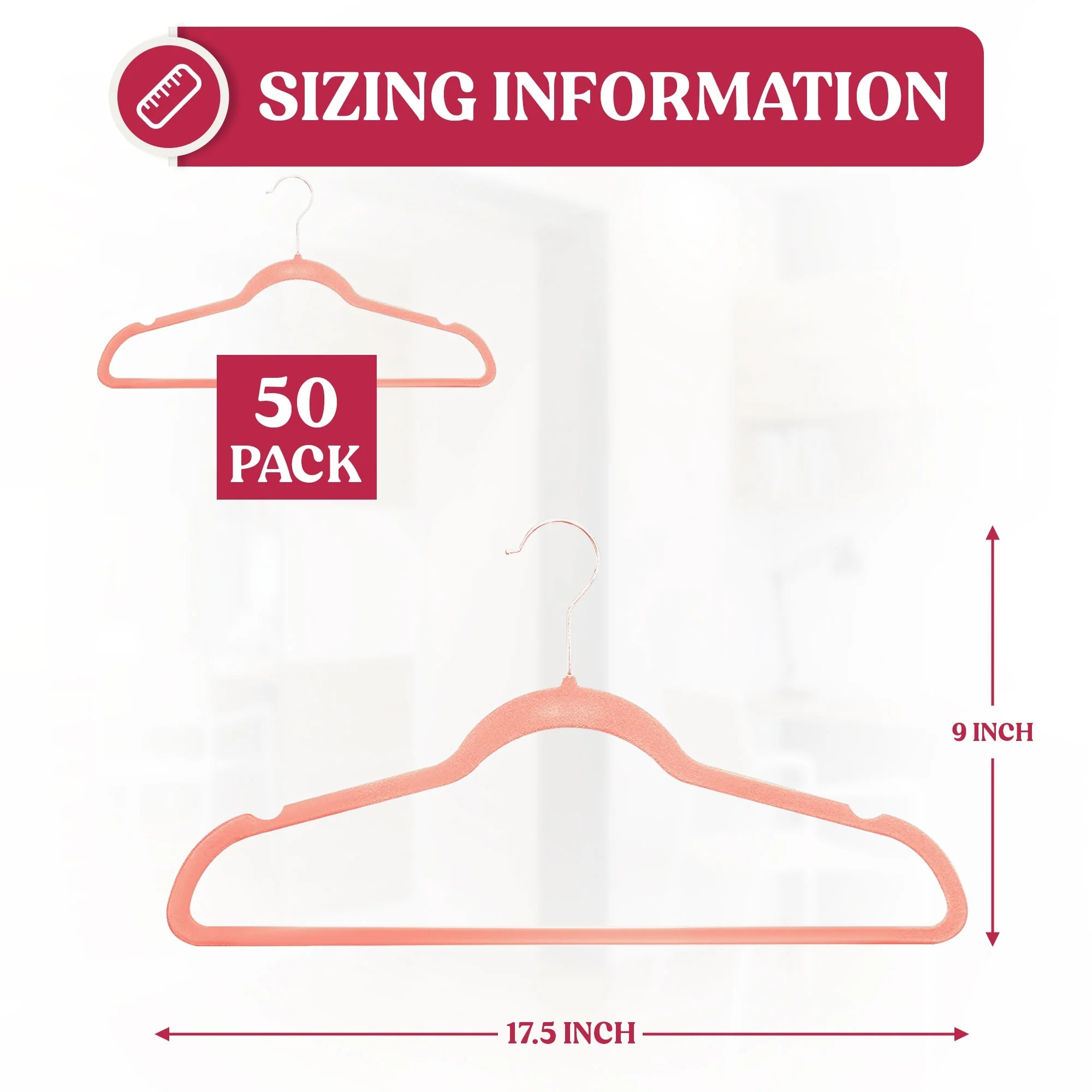 Velvet Hangers Space Saving Non-Slip with Swivel Hooks Cloth Hangers