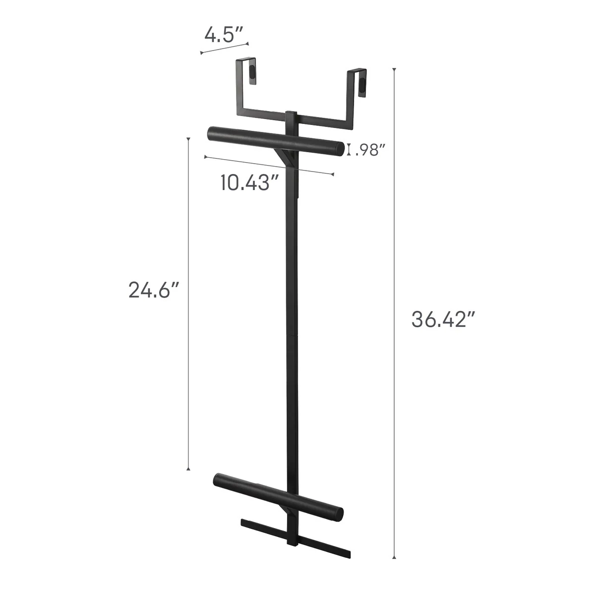 Yamazaki Home Over-the-Door Backpack Hanger, Steel, Holds 22 lbs - L 4.53 x W 10.43 x H 36.42 inches