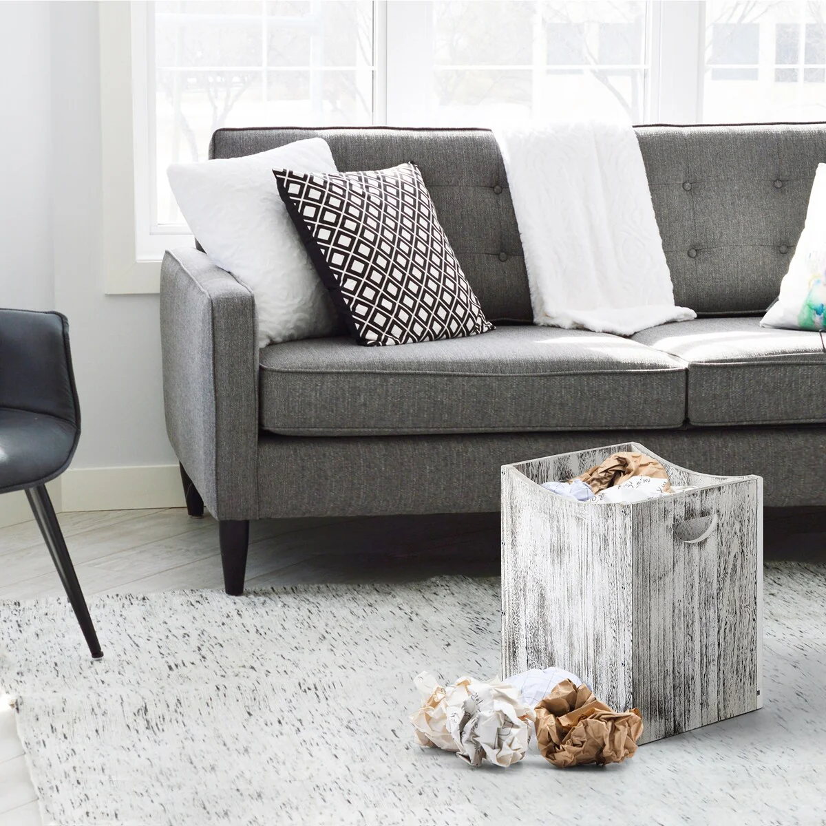 Wood Trash Can 5.3 Gallon